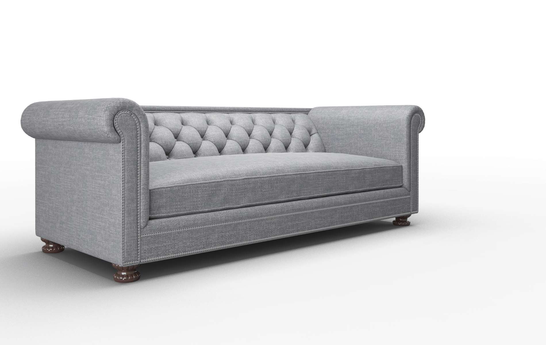 Athens Keylargo Graphite Sofa espresso legs 2