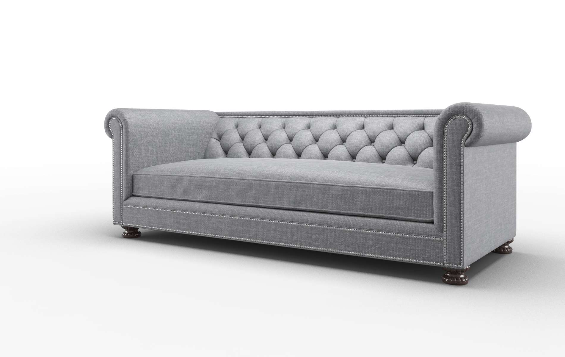Athens Keylargo Graphite Sofa espresso legs 4