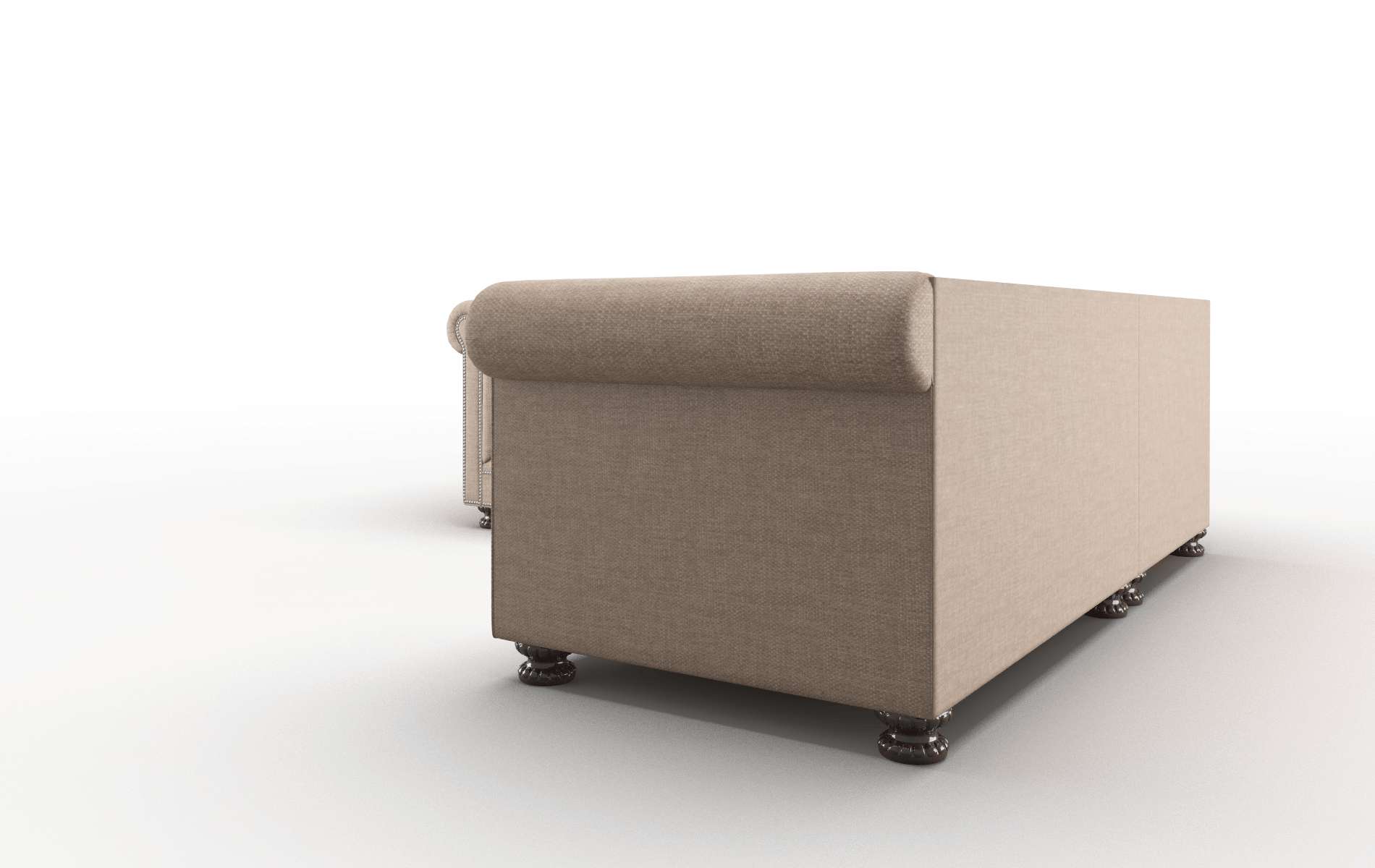 Athens Keylargo Mink Sectional espresso legs 4