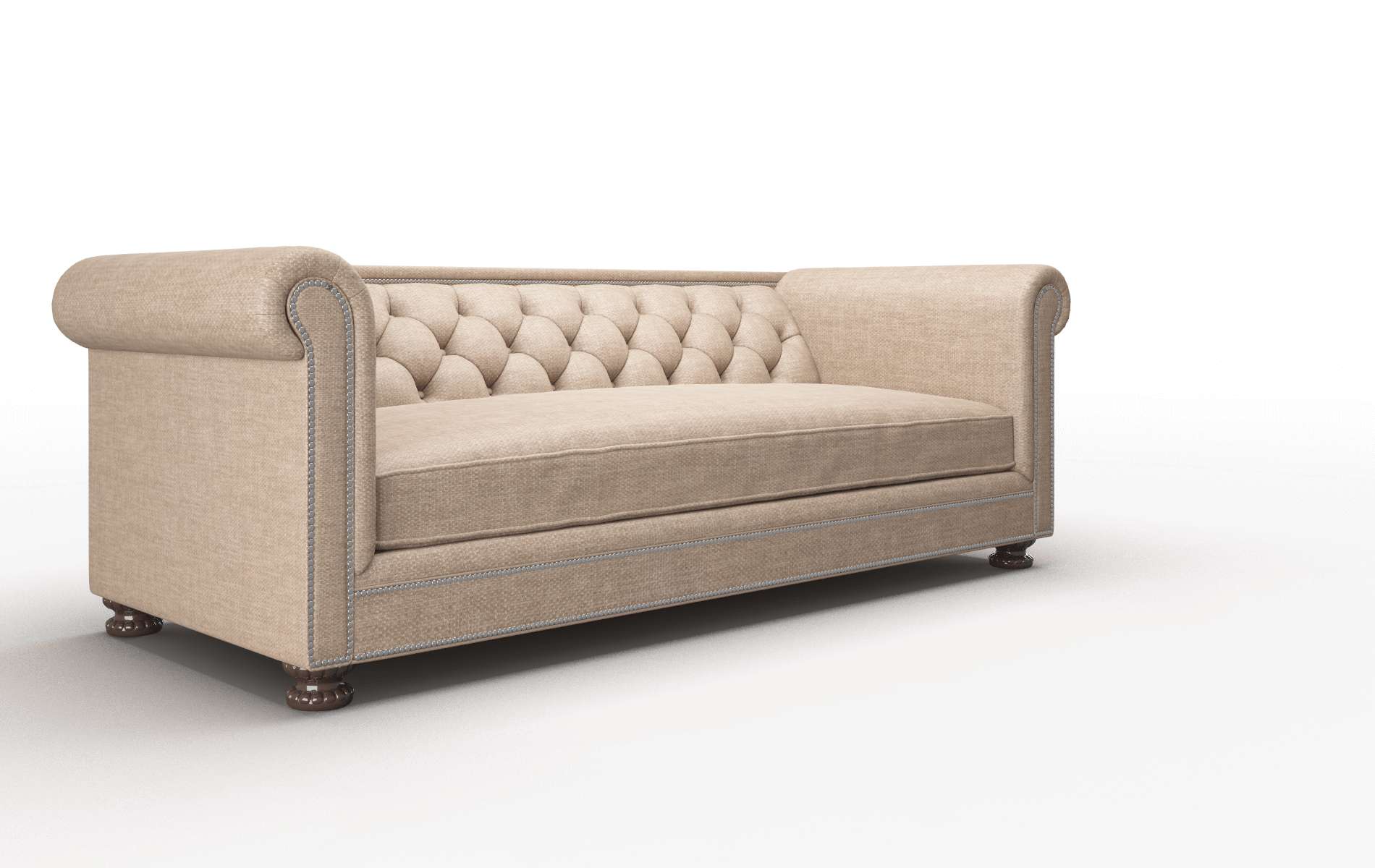 Athens Keylargo Mink Sofa espresso legs 2