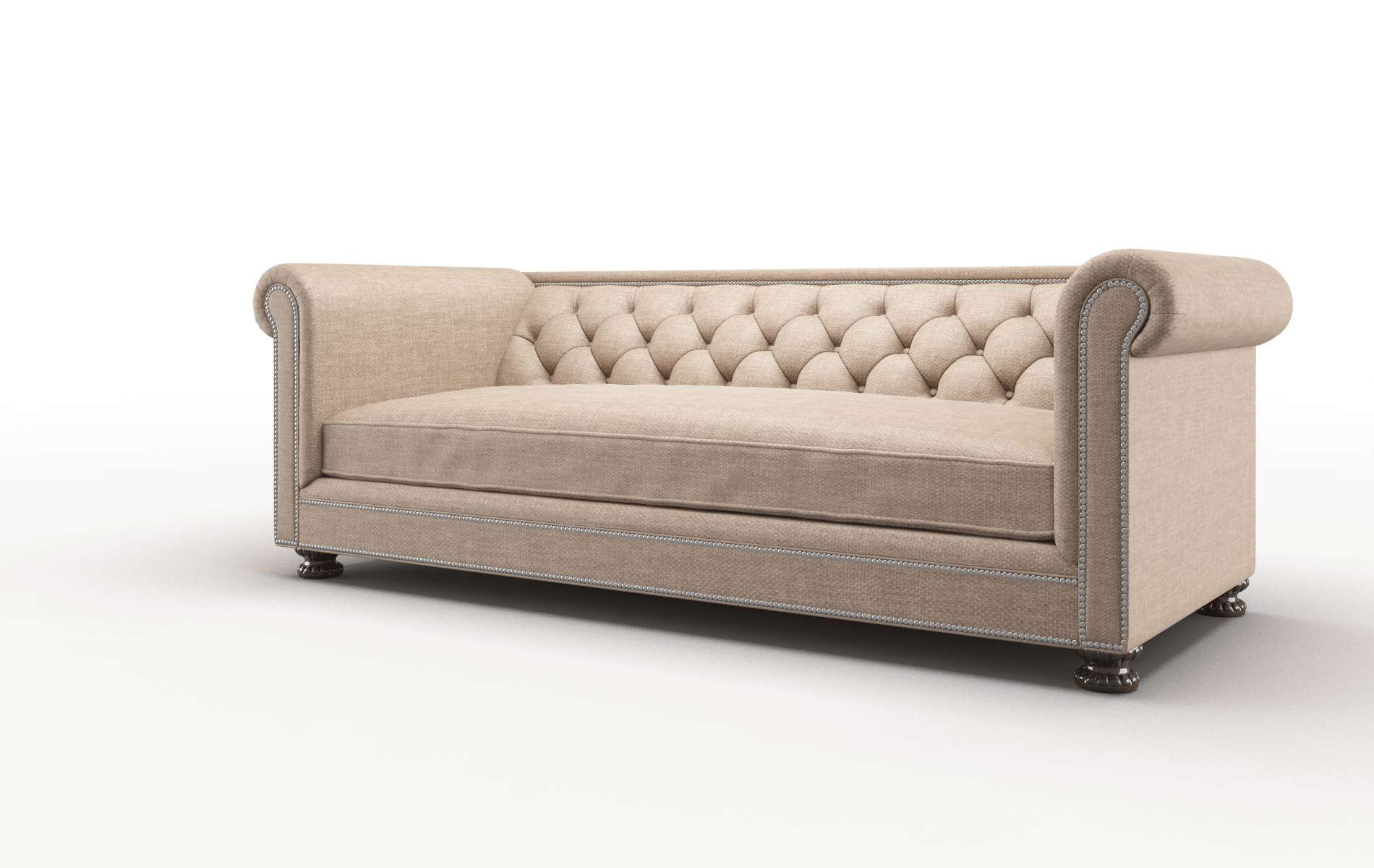 Athens Keylargo Mink Sofa espresso legs 4