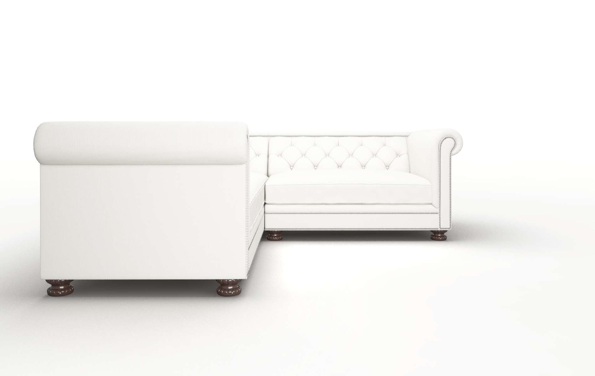 Athens Keylargo Oatmeal Sectional espresso legs 2