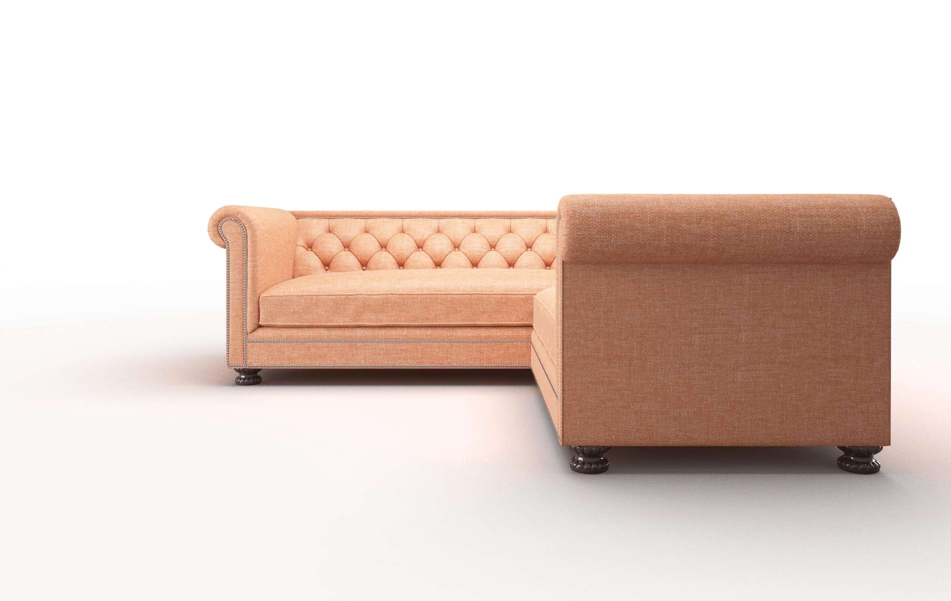 Athens Keylargo Terracotta Sectional espresso legs 5