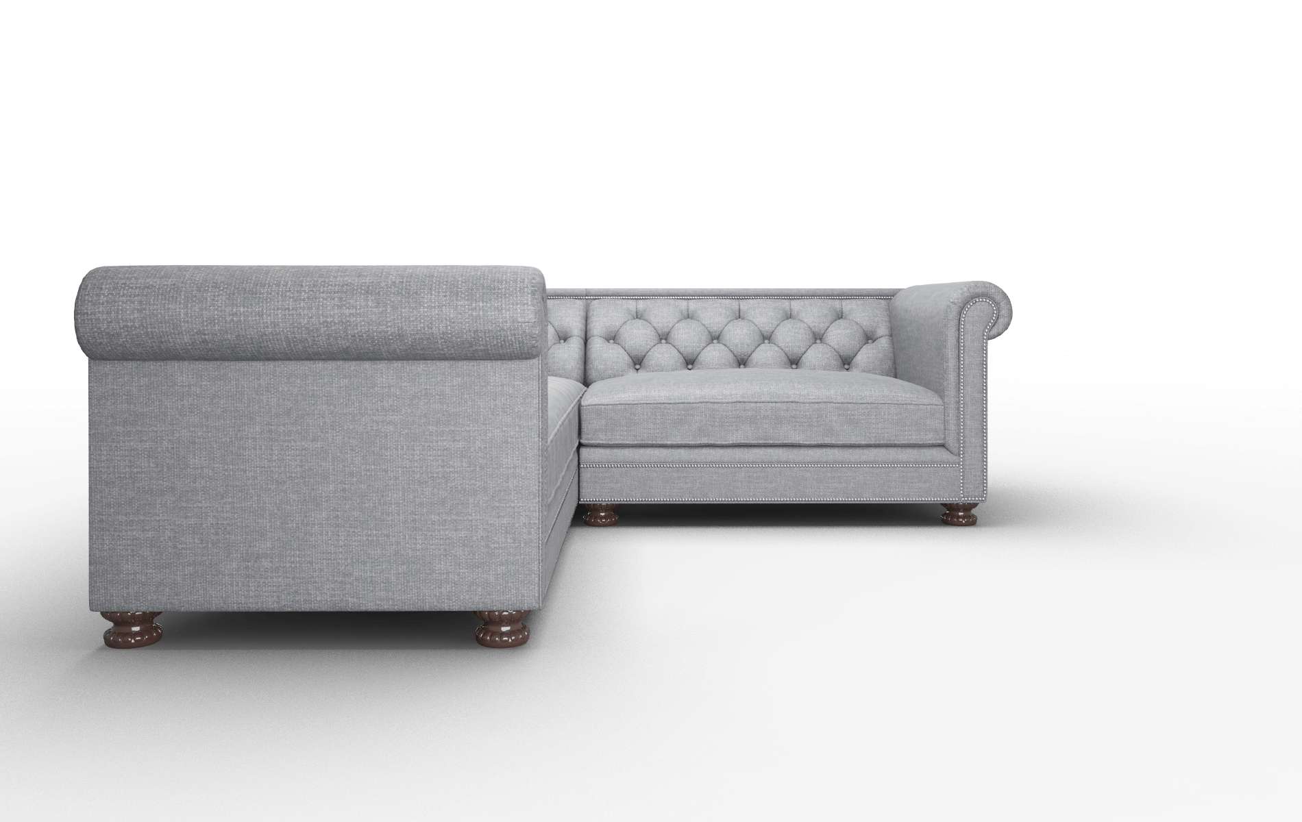 Athens Lana Onyx Sectional espresso legs 2