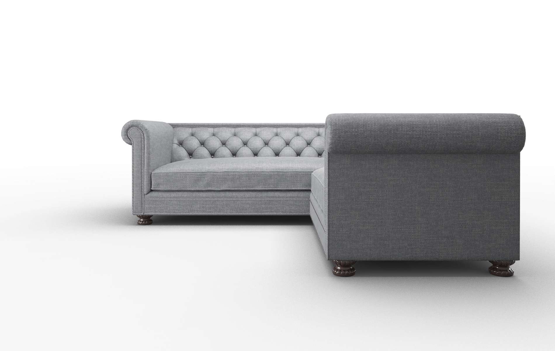 Athens Lana Onyx Sectional espresso legs 5