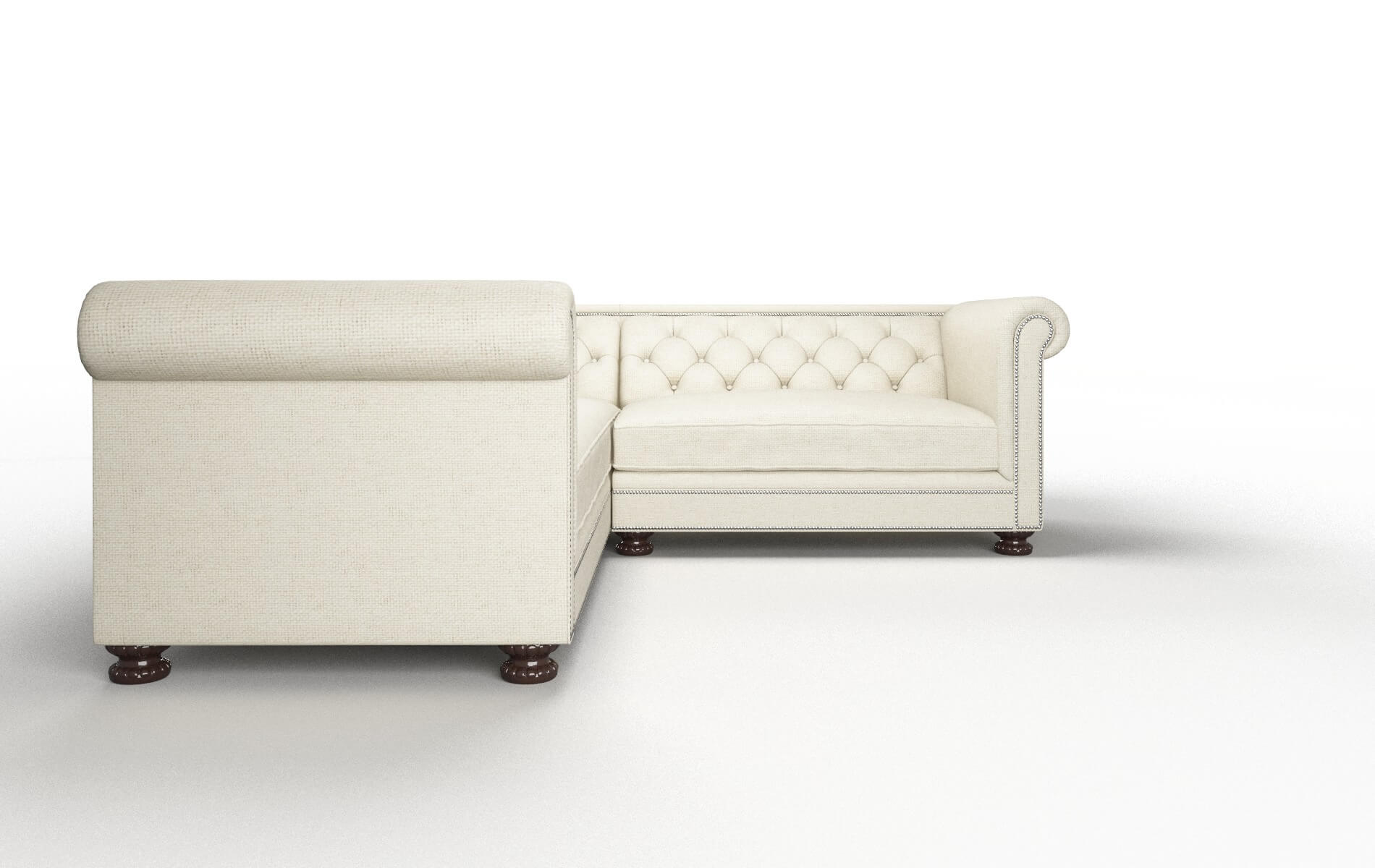 Athens Lana Sand Sectional espresso legs 2
