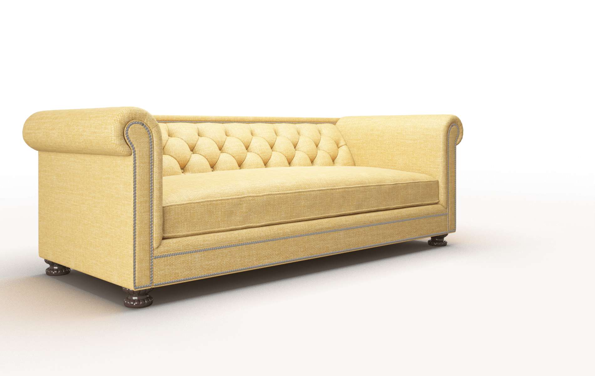 Athens Leslie Saffron Sofa espresso legs 2