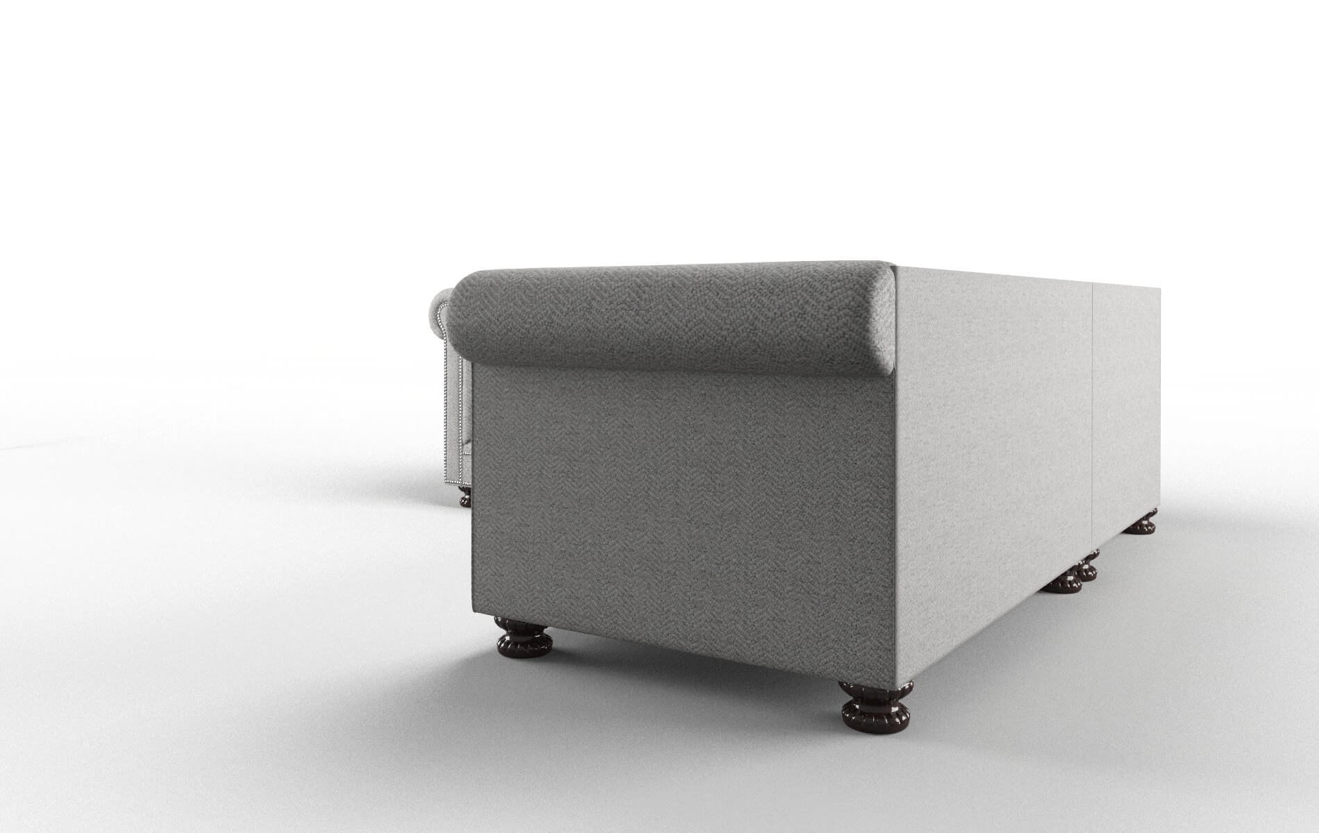 Athens Malibu Dove Sectional espresso legs 4