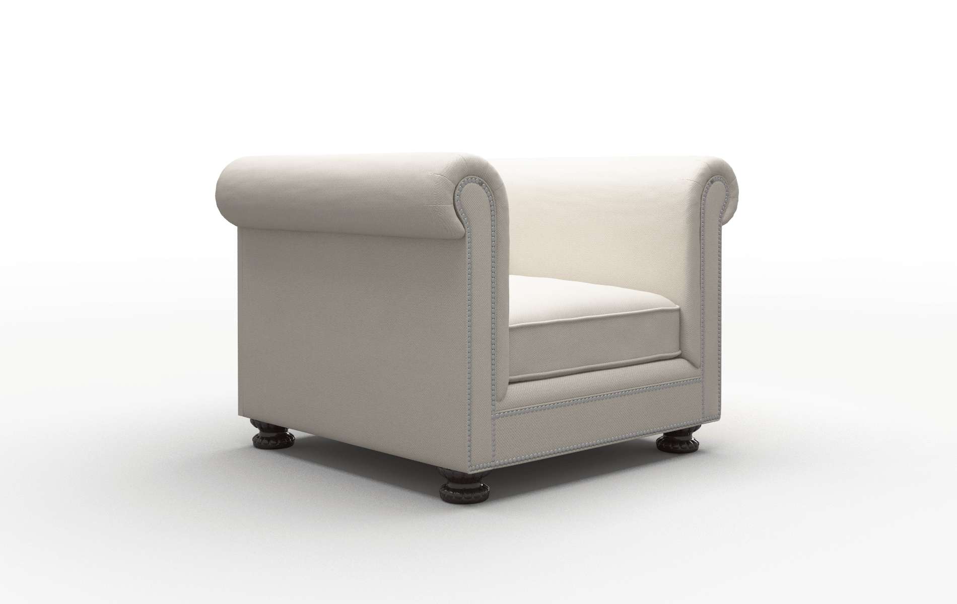 Athens Malibu Linen Chair espresso legs 2