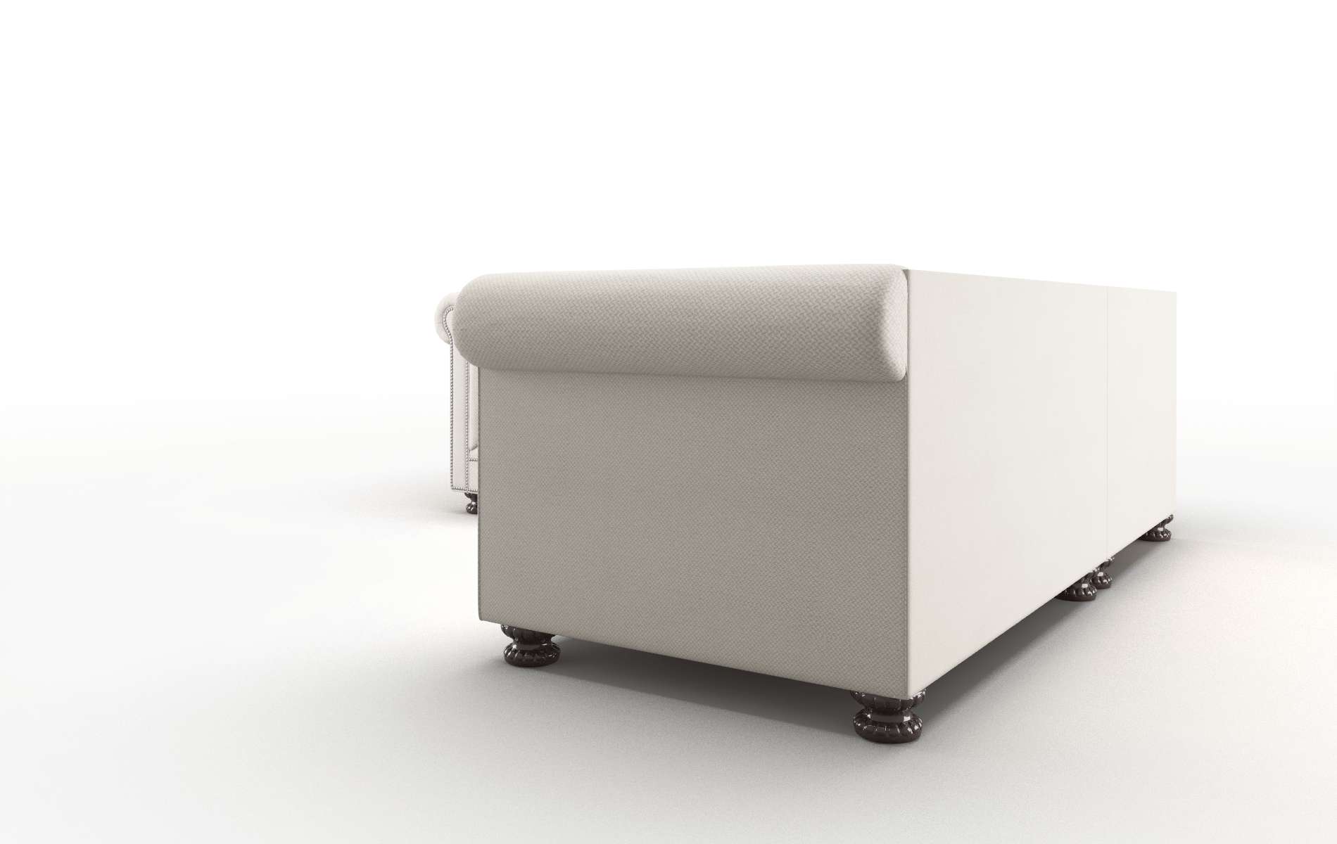 Athens Malibu Linen Sectional espresso legs 4