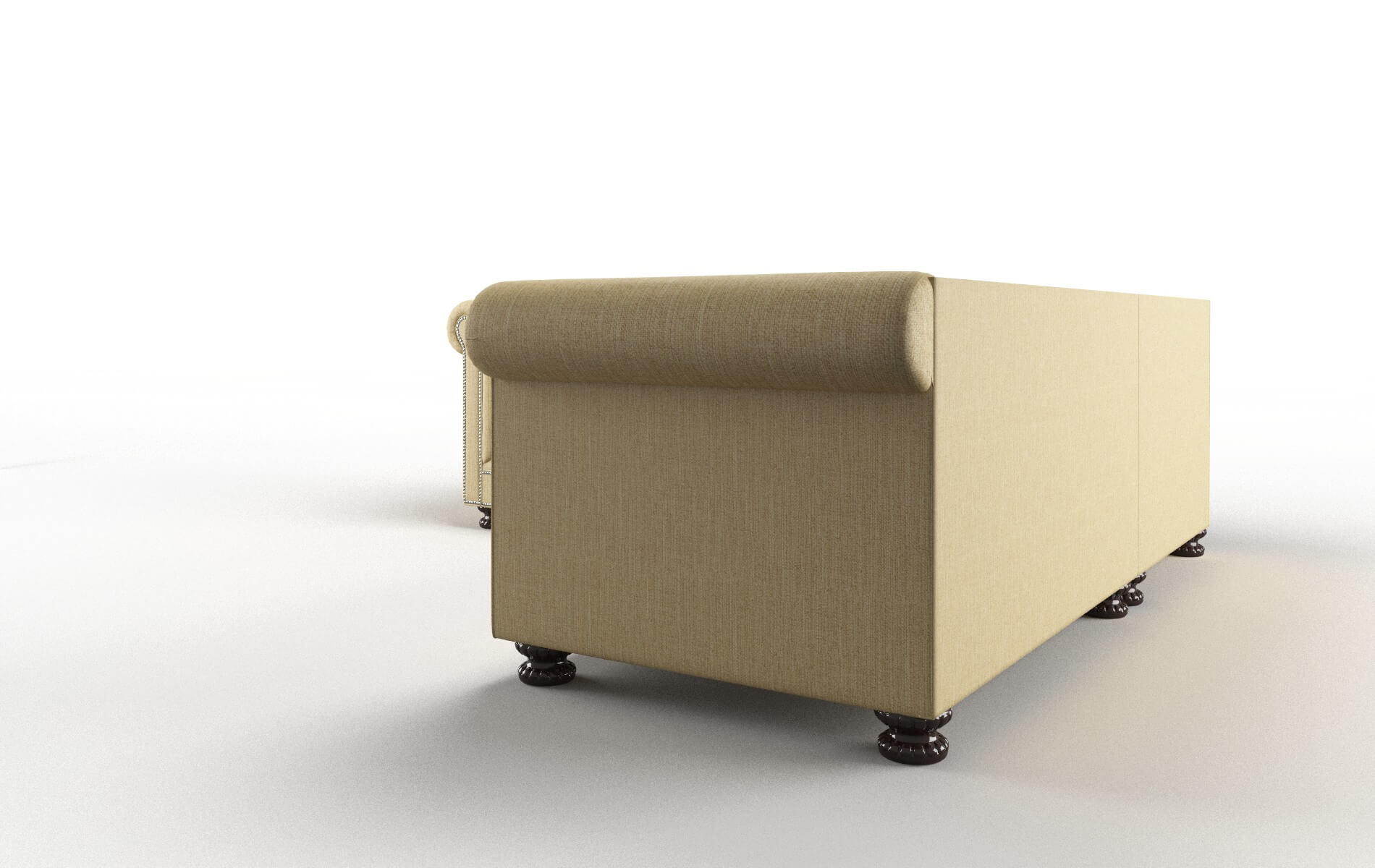 Athens Malibu Maize Sectional espresso legs 4