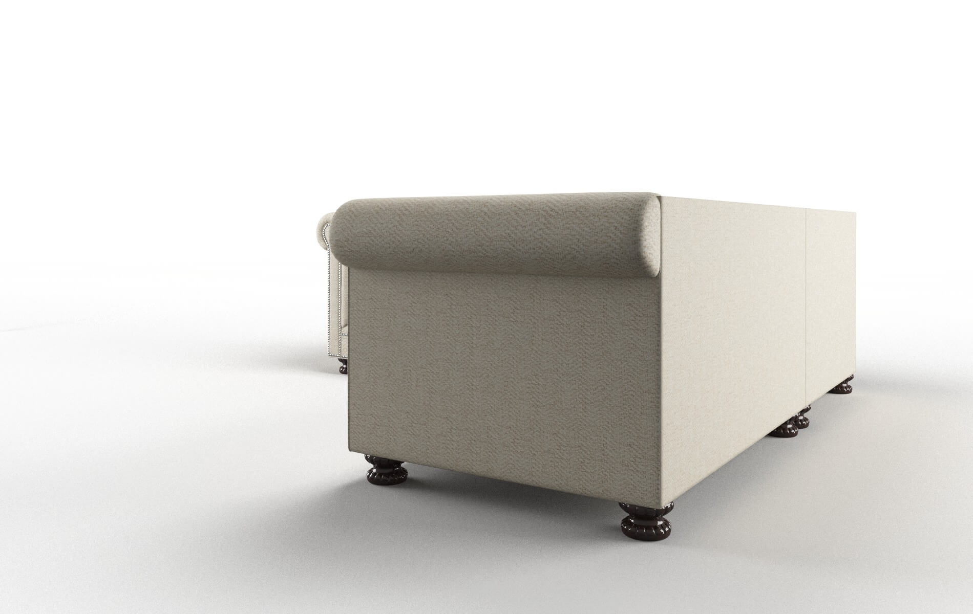 Athens Malibu Sand Sectional espresso legs 4