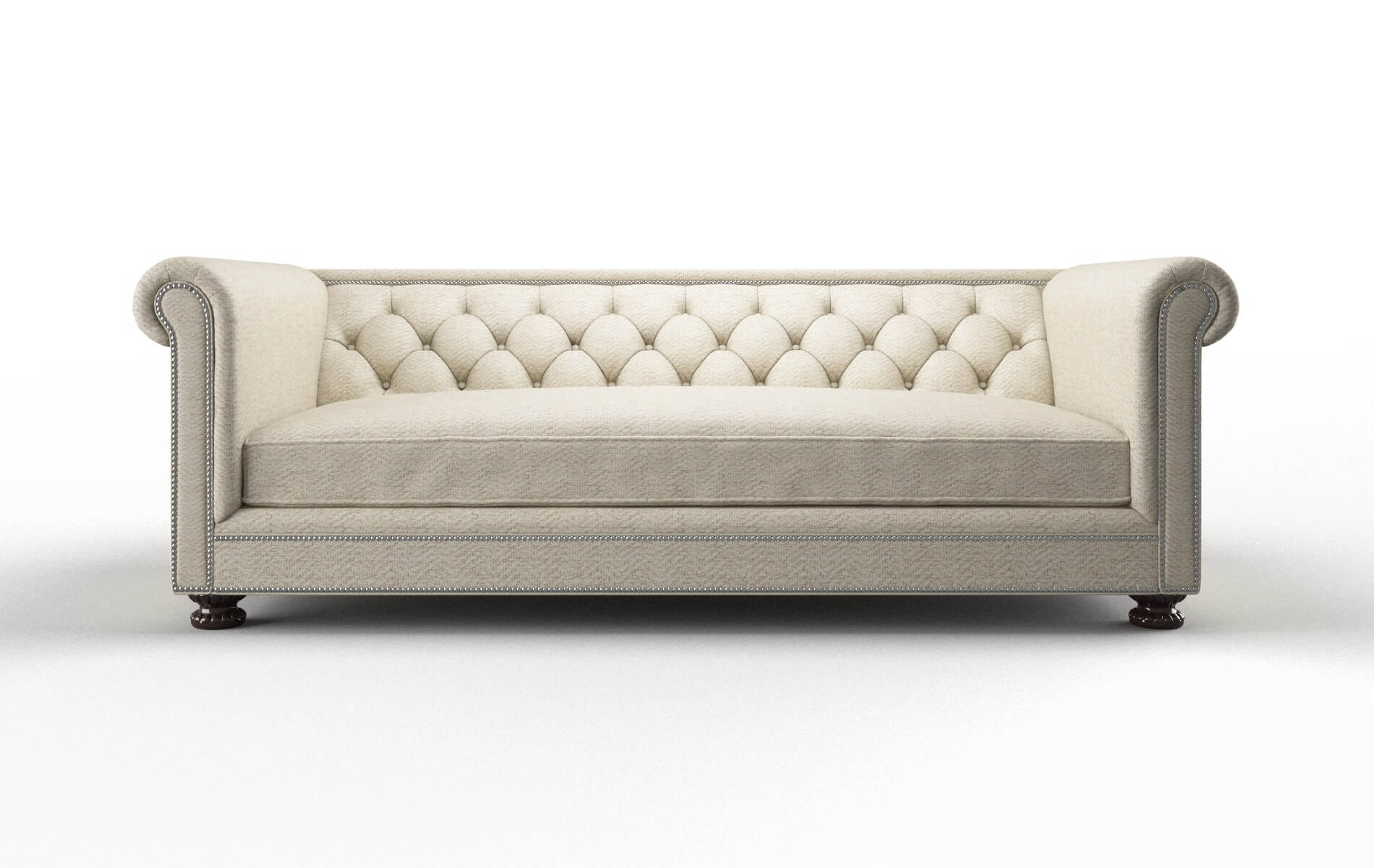 Athens Malibu Sand Sofa espresso legs