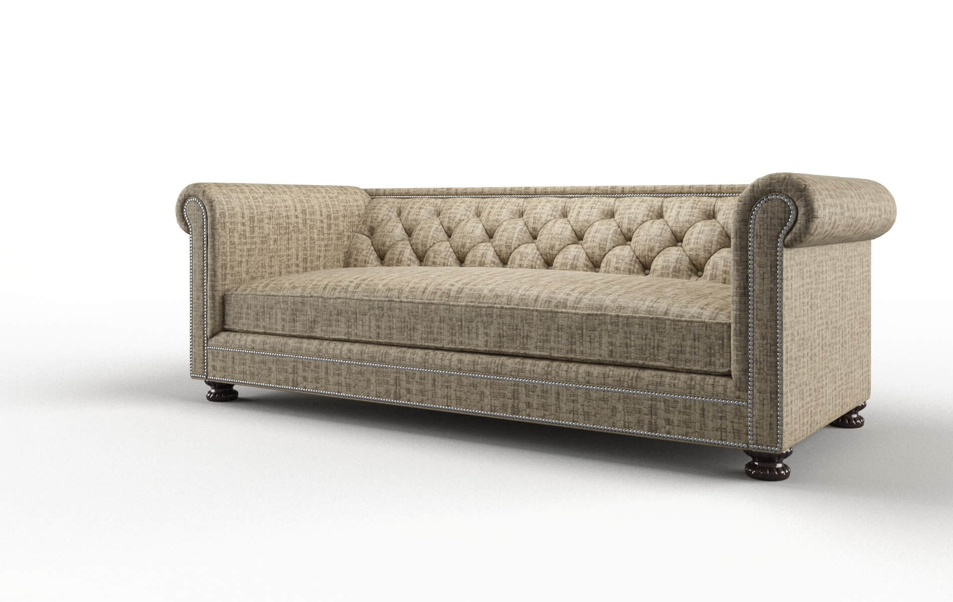Athens Marcy Camel Sofa espresso legs 4