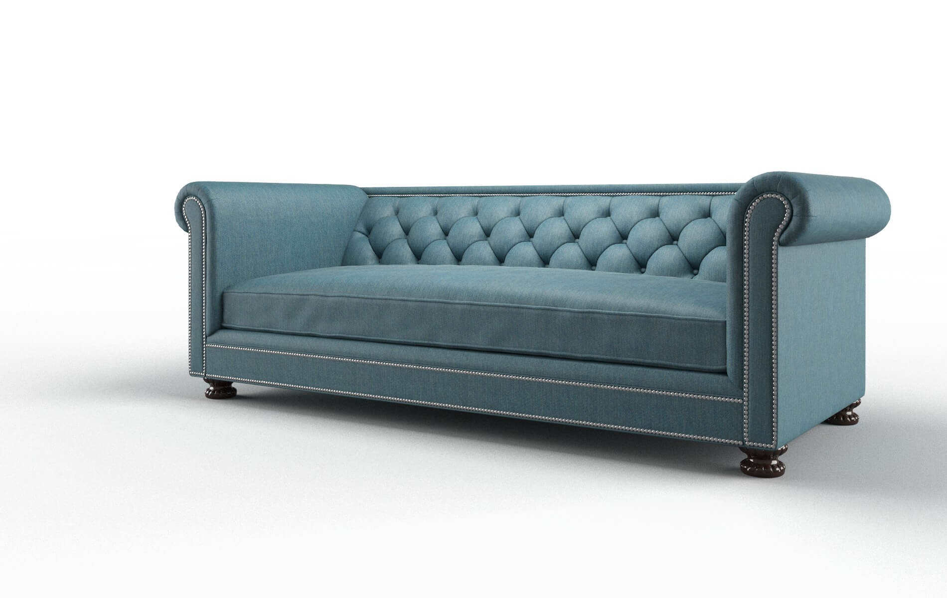 Athens Merit Peacock Sofa espresso legs 4