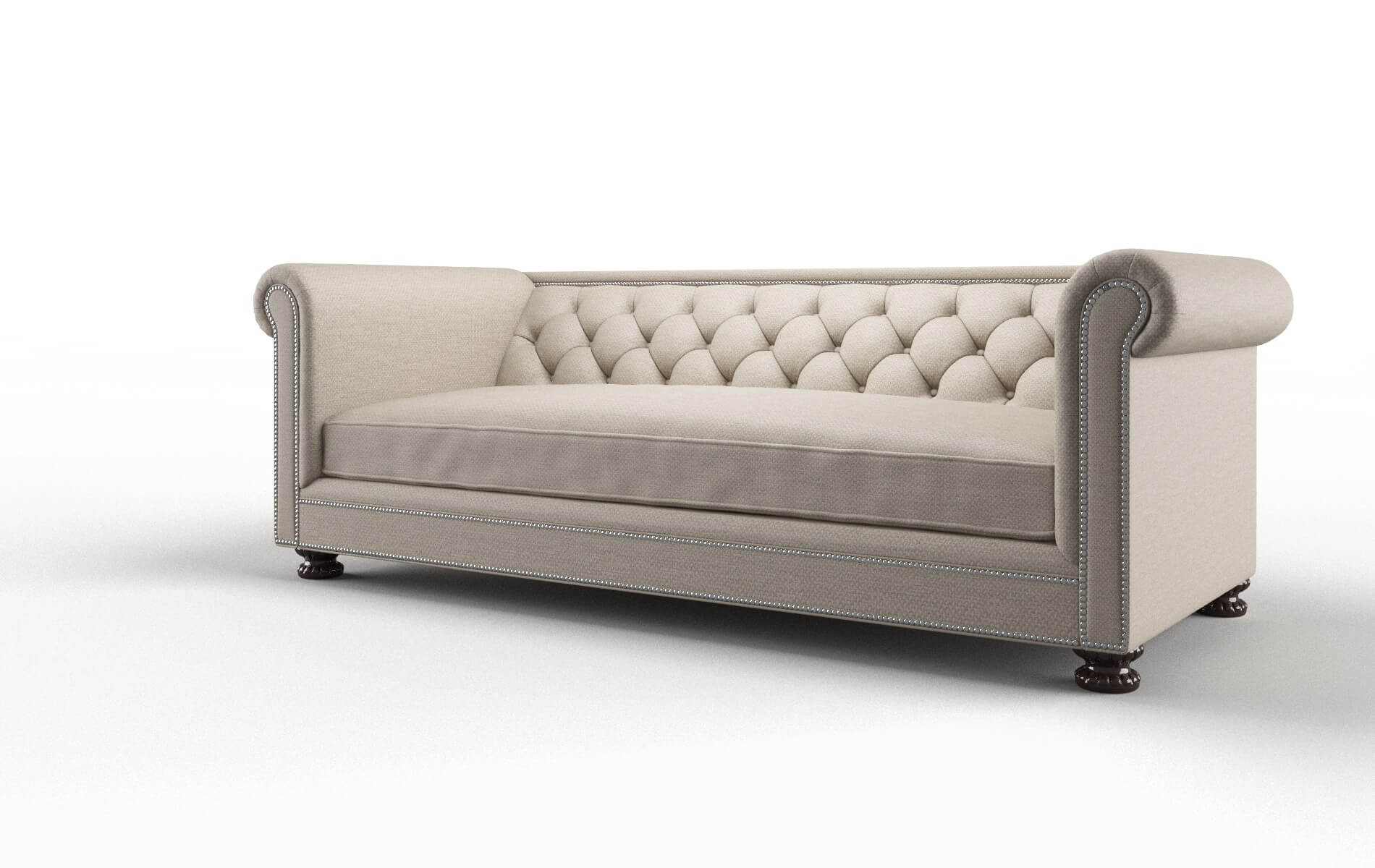 Athens Naples Almond Sofa espresso legs 4