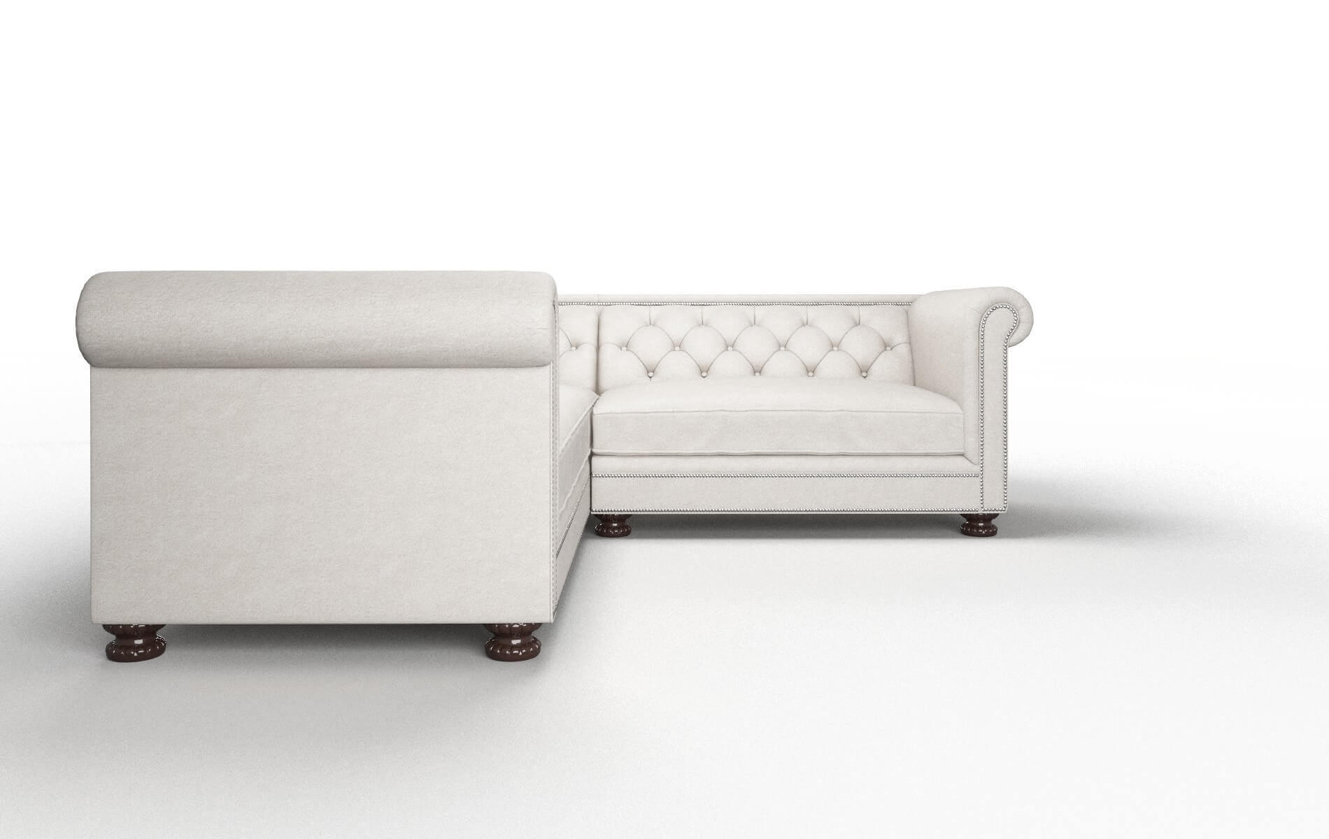 Athens Noble Grey Sectional espresso legs 2