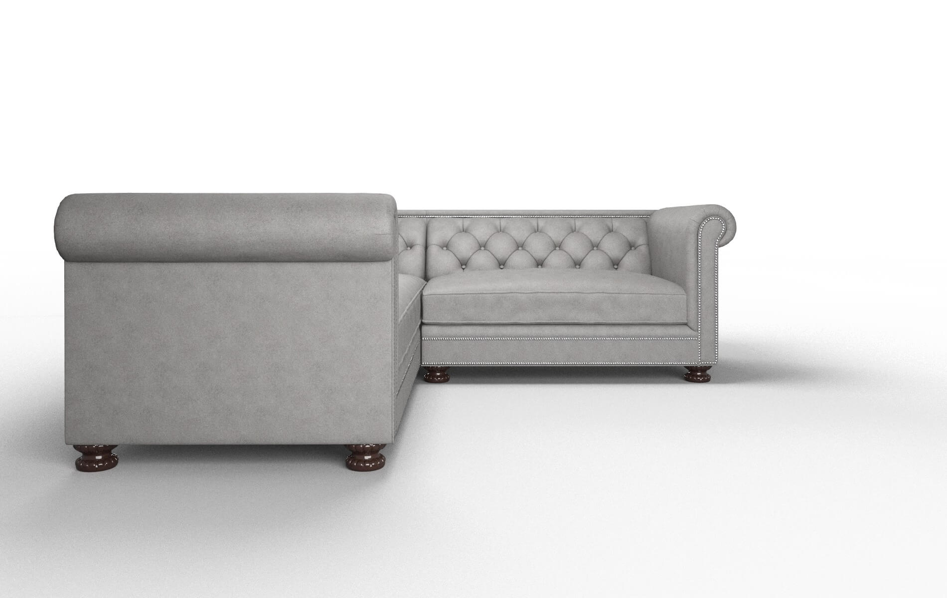 Athens Noble Smoke Sectional espresso legs 2