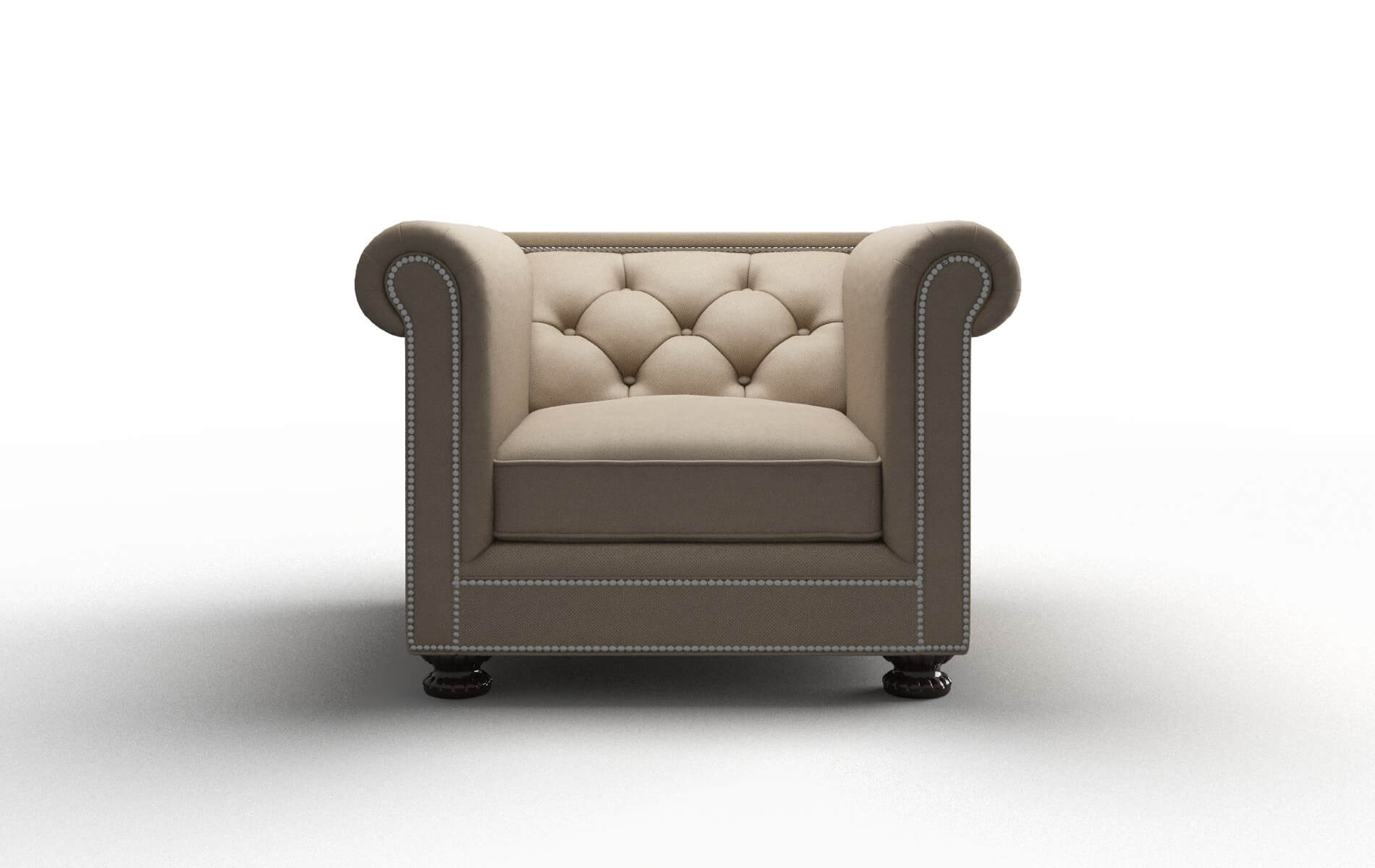 Athens Oakley Taupe Chair espresso legs 1