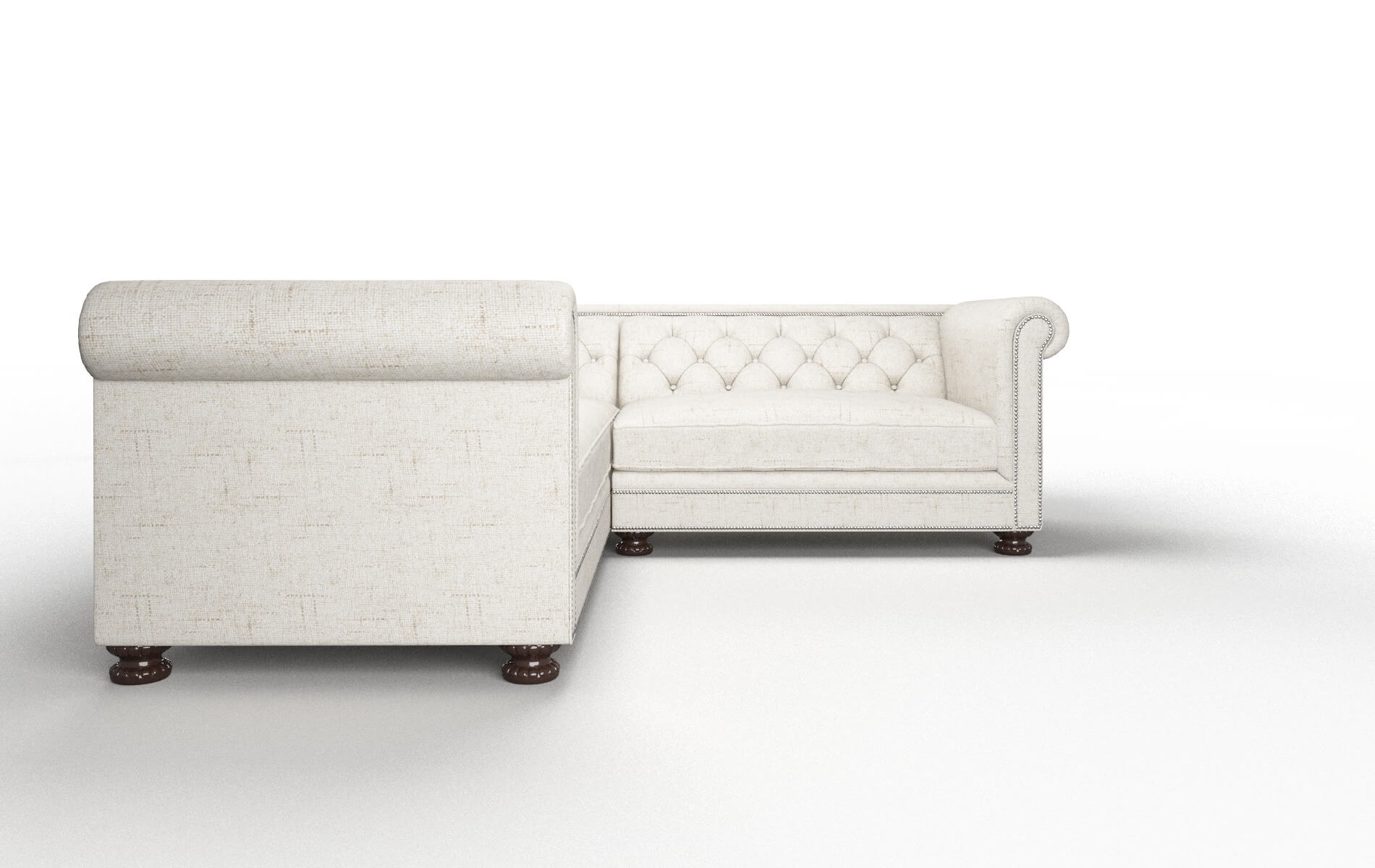 Athens Oceanside Natural Sectional espresso legs 2