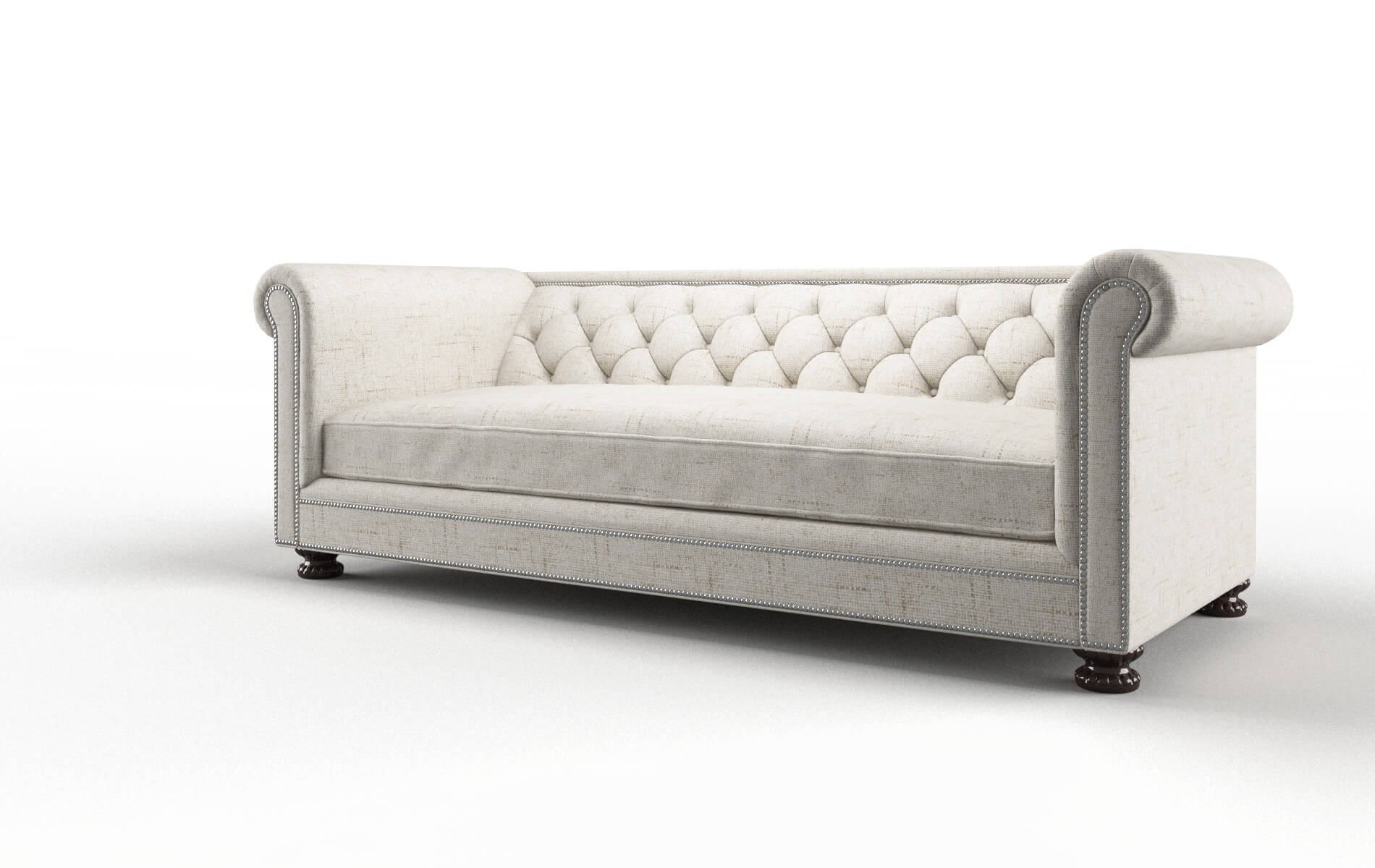 Athens Oceanside Natural Sofa espresso legs 4