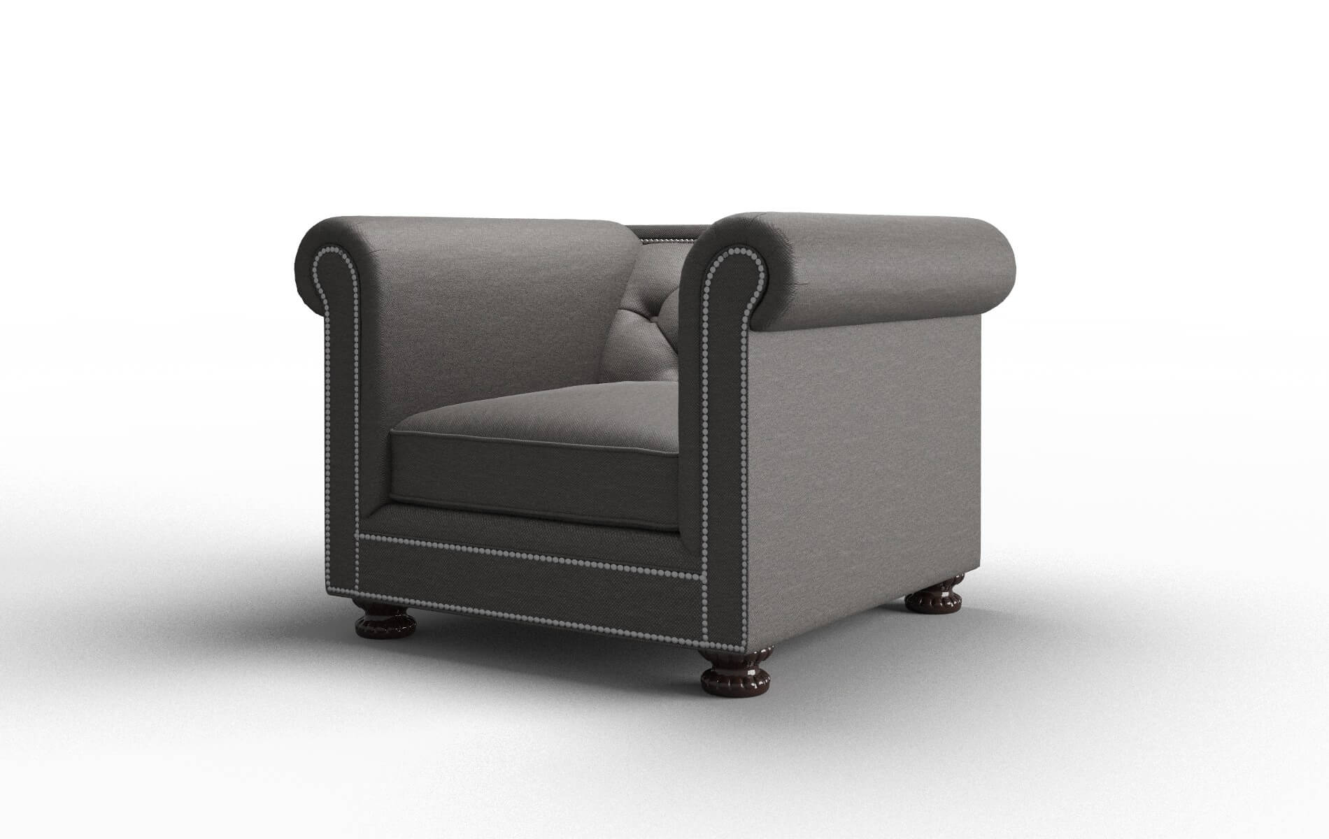 Athens Oscar Grey Chair espresso legs 4