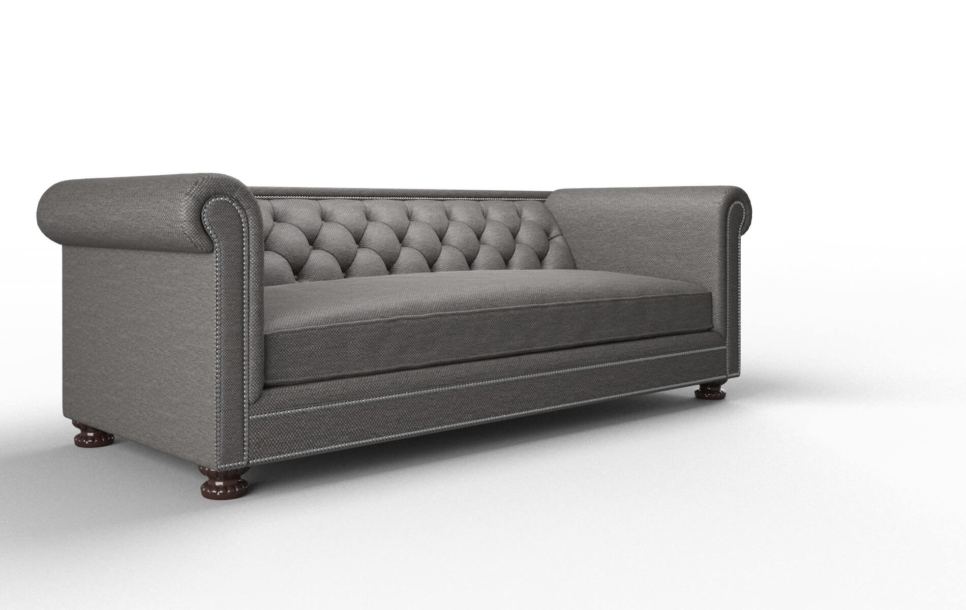 Athens Oscar Grey Sofa espresso legs 2