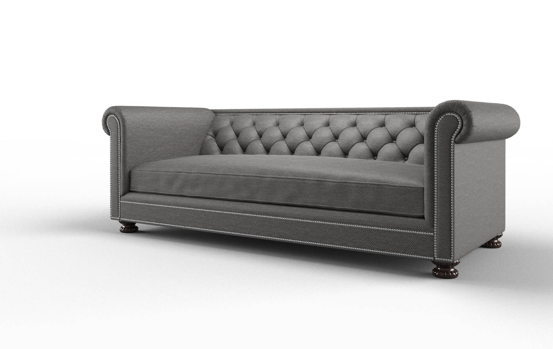 Athens Oscar Grey Sofa espresso legs 4