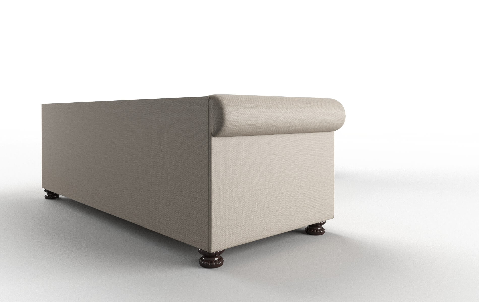 Athens Oscar Linen Sectional espresso legs 3