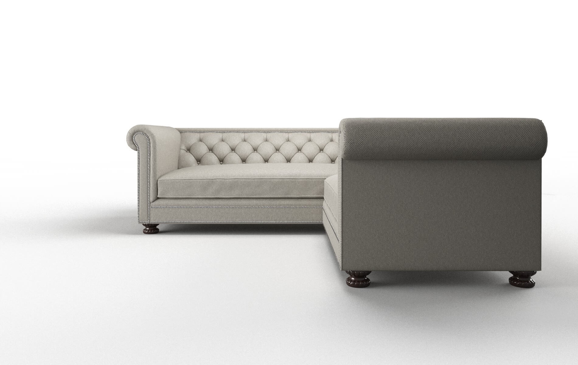 Athens Oscar Silver Sectional espresso legs 5