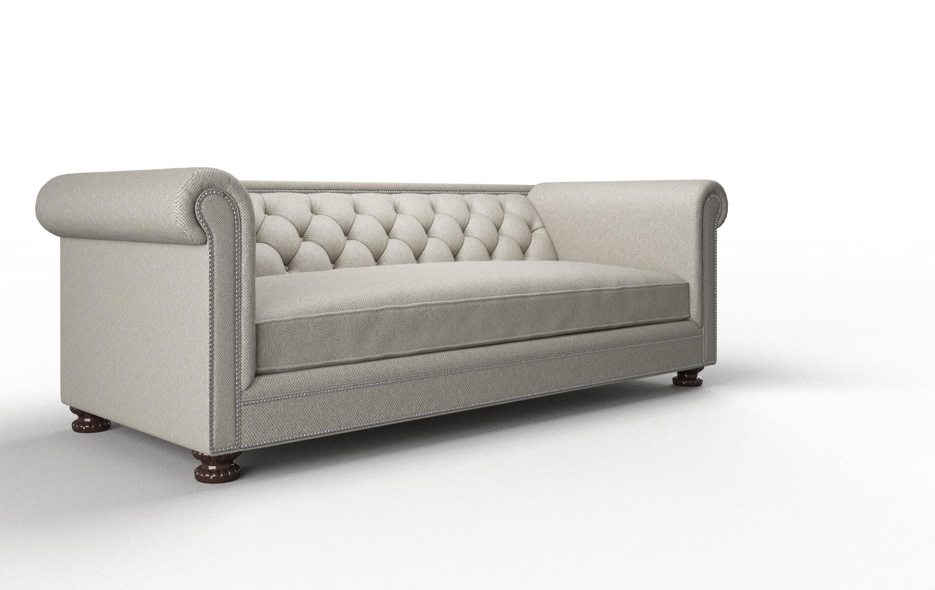 Athens Oscar Silver Sofa espresso legs 2