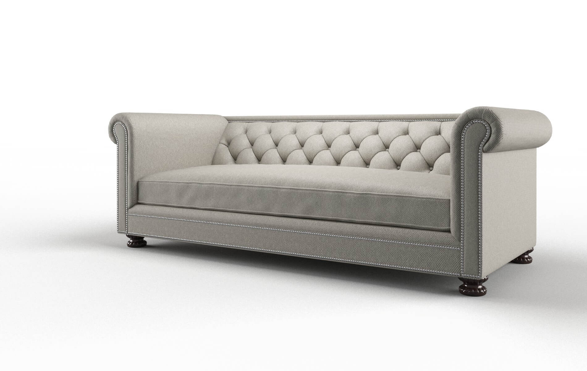 Athens Oscar Silver Sofa espresso legs 4