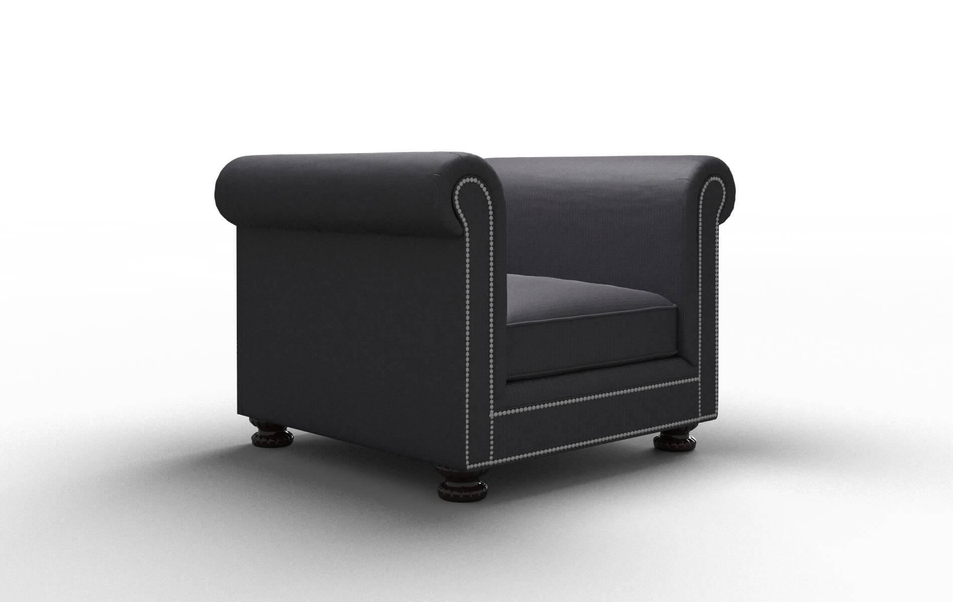 Athens Parker Charcoal Chair espresso legs 2