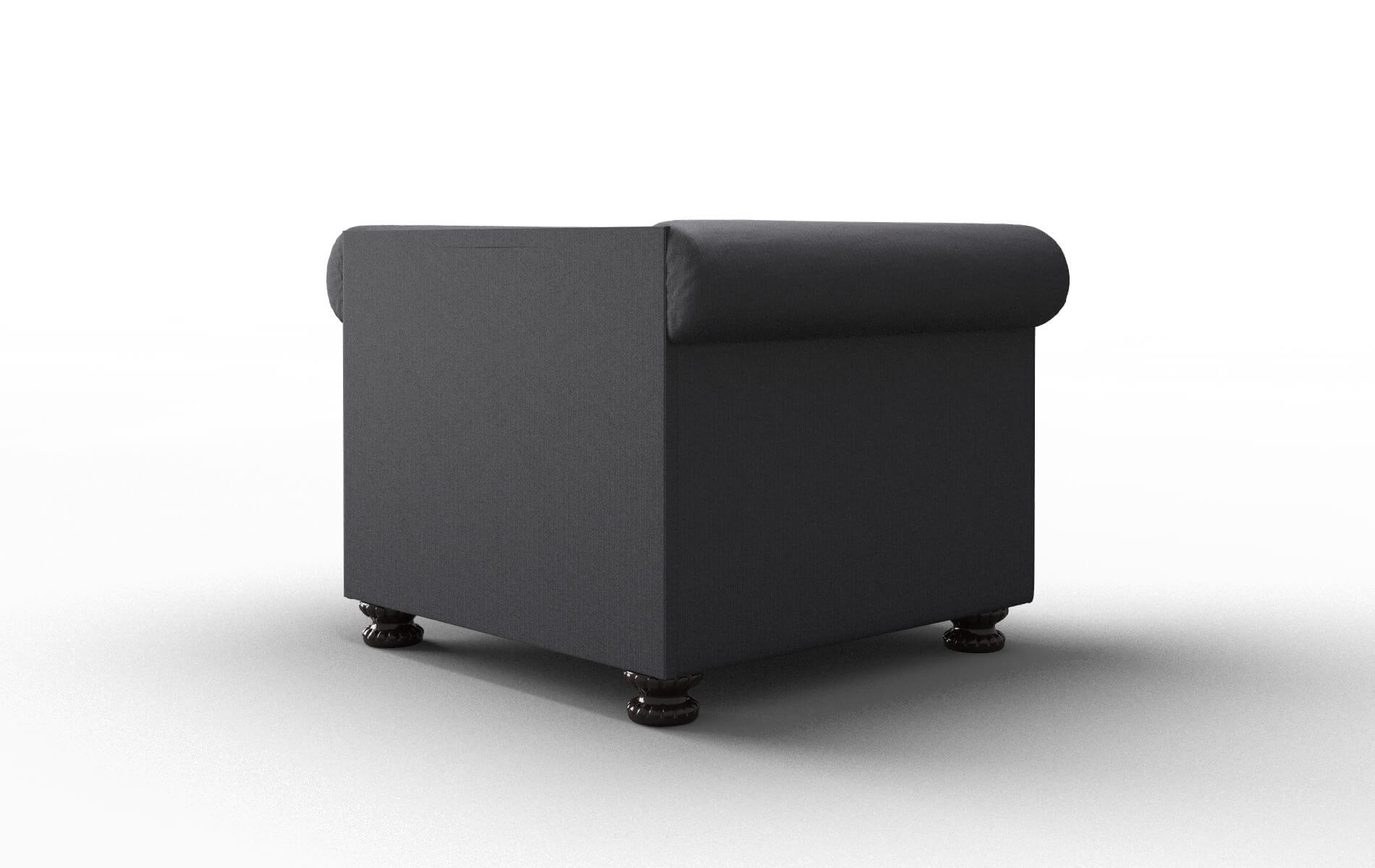 Athens Parker Charcoal Chair espresso legs 5