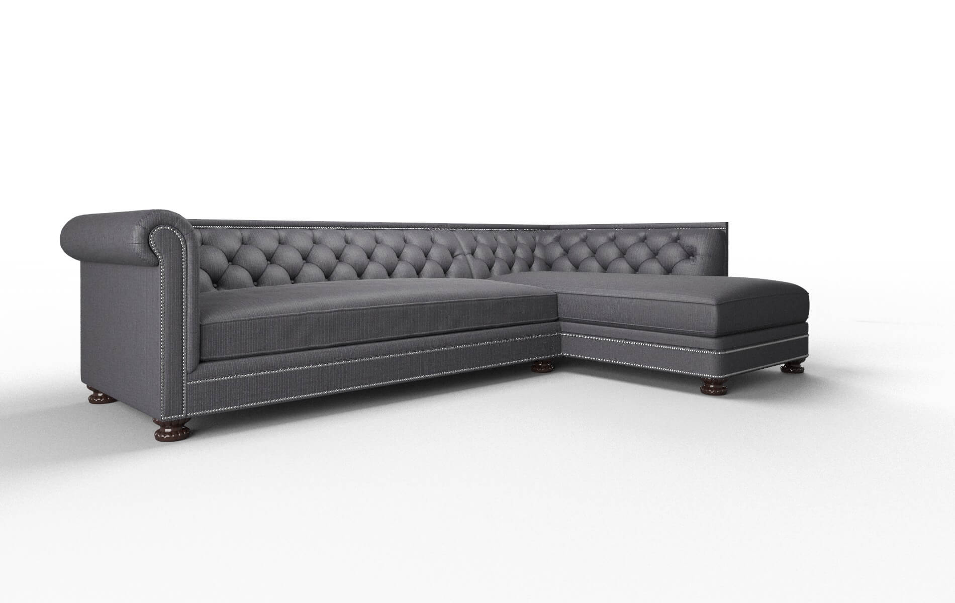 Athens Parker Charcoal Panel espresso legs 2