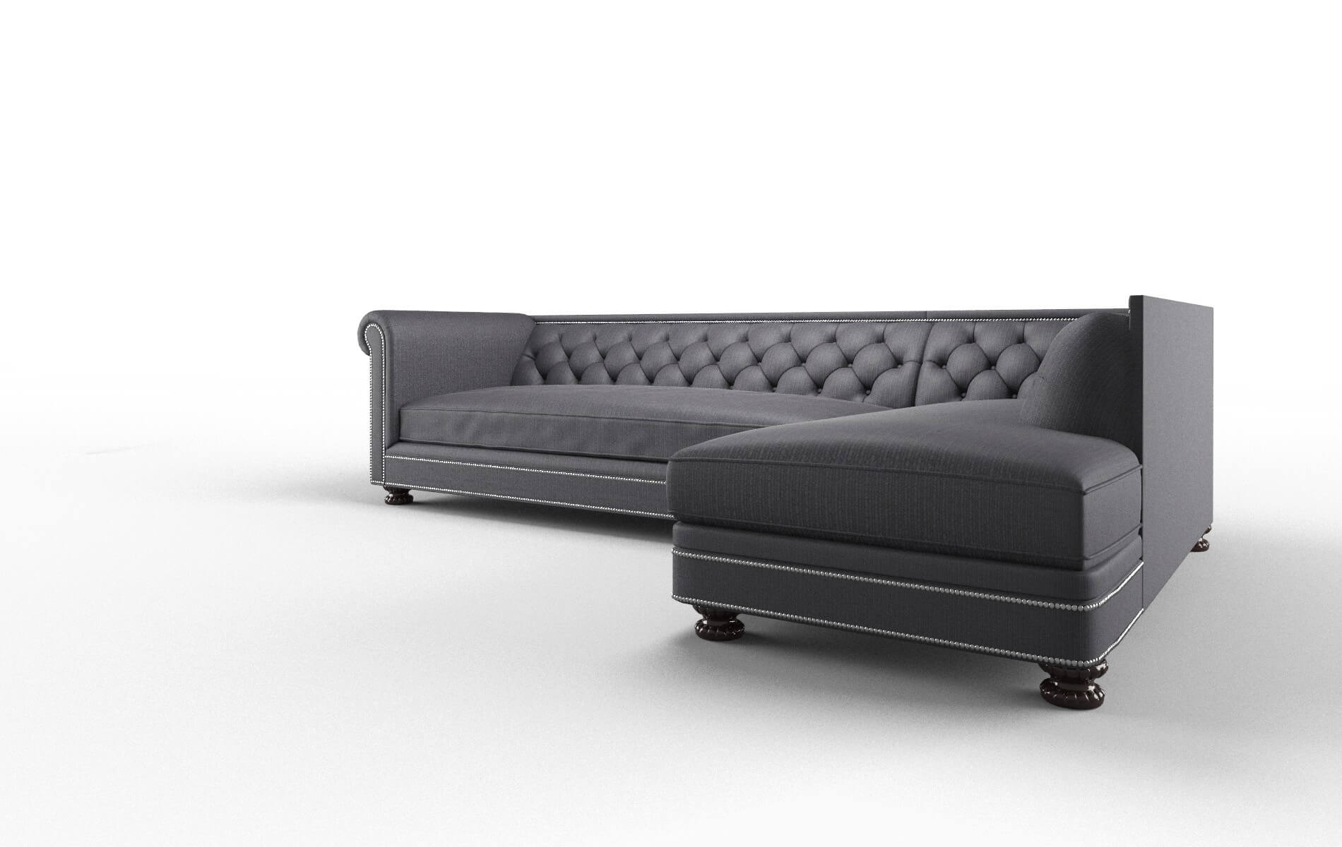 Athens Parker Charcoal Panel espresso legs 4