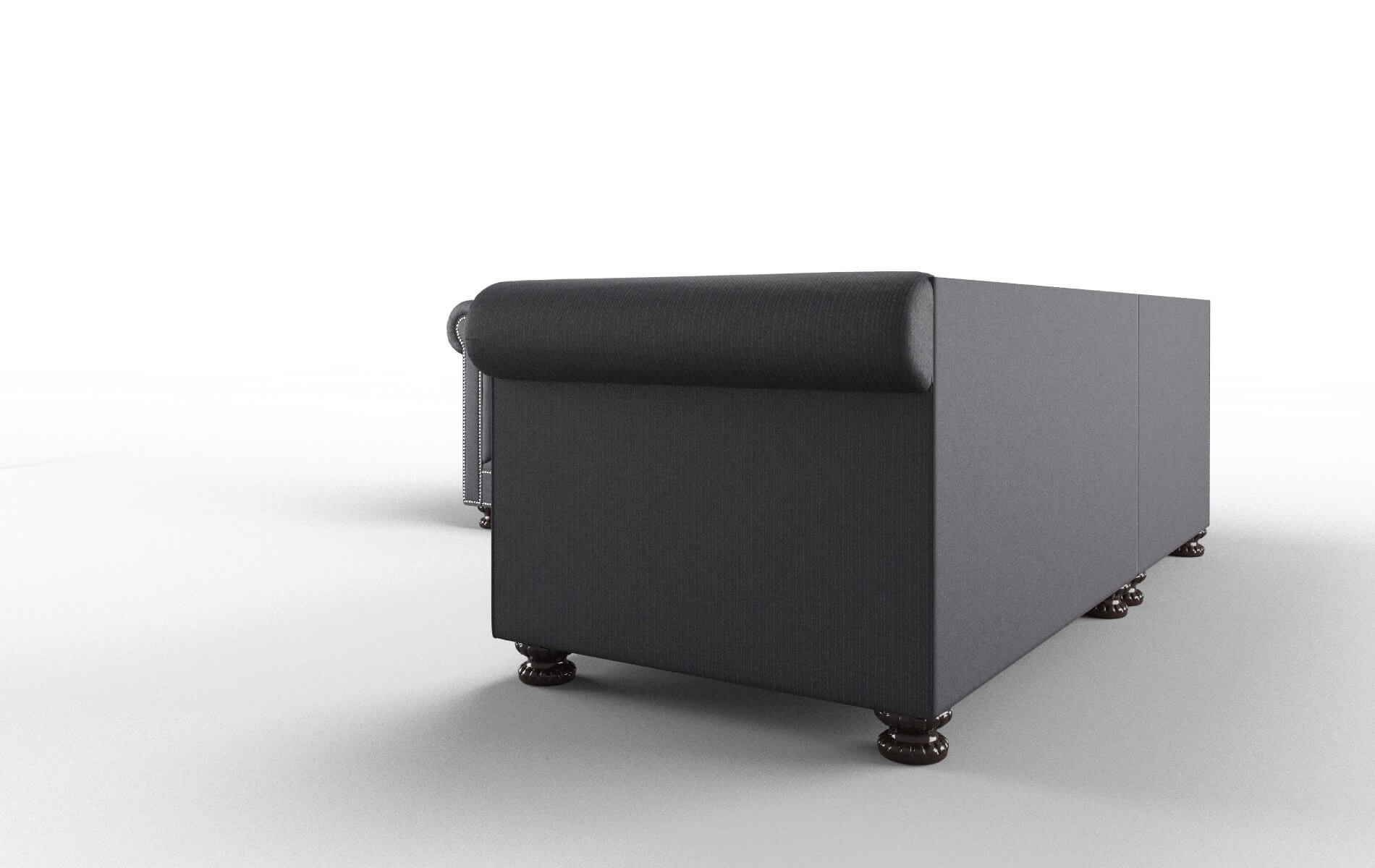 Athens Parker Charcoal Sectional espresso legs 4