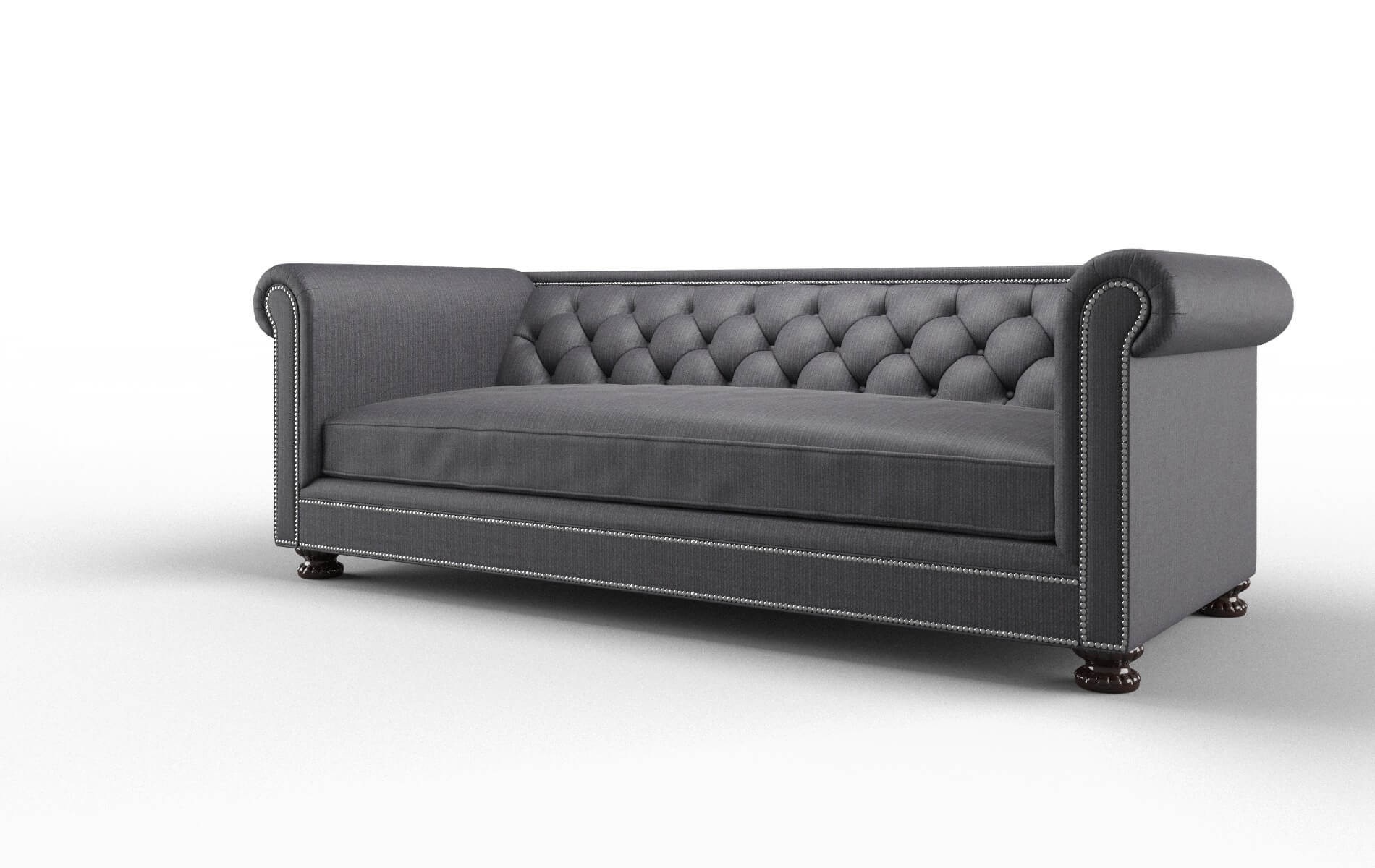 Athens Parker Charcoal Sofa espresso legs 4