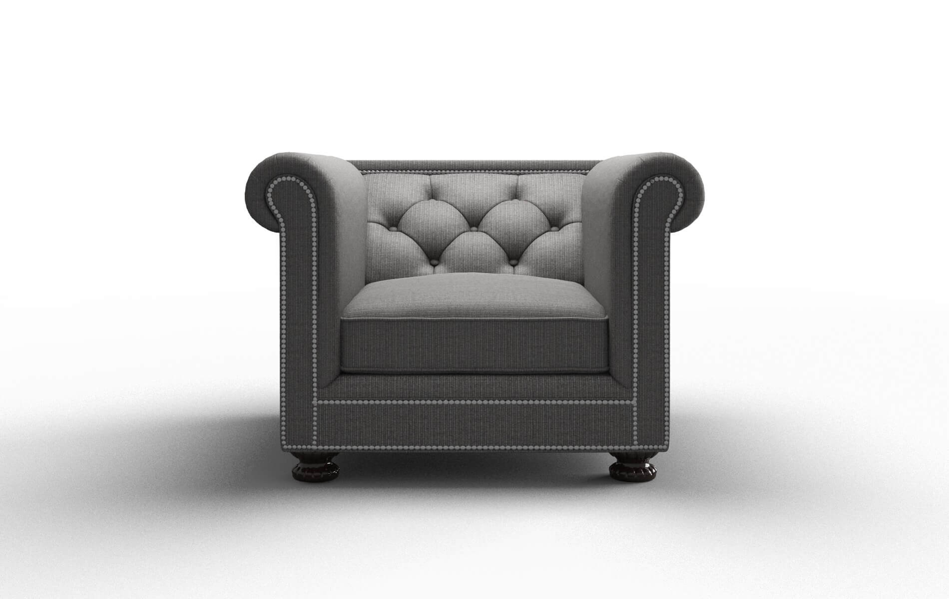 Athens Parker Graphite Chair espresso legs 1