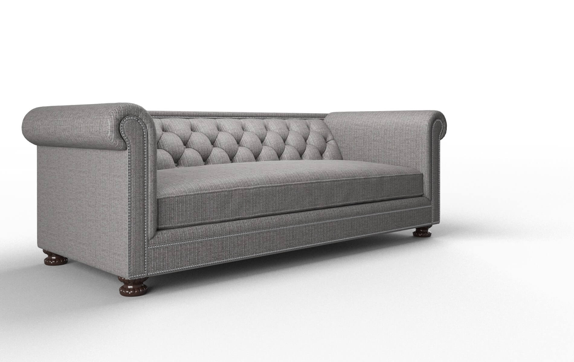 Athens Parker Graphite Sofa espresso legs 2