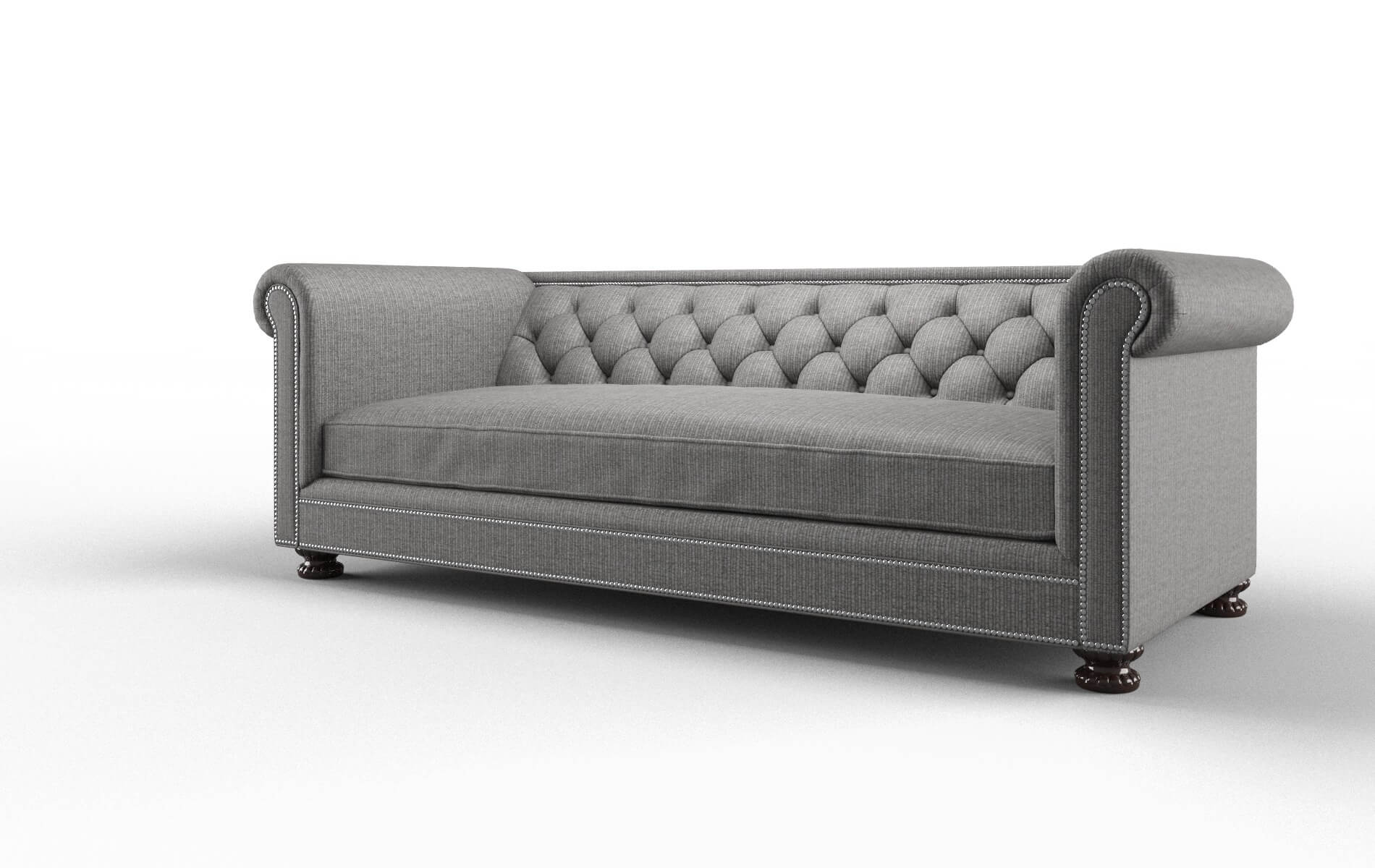 Athens Parker Graphite Sofa espresso legs 4