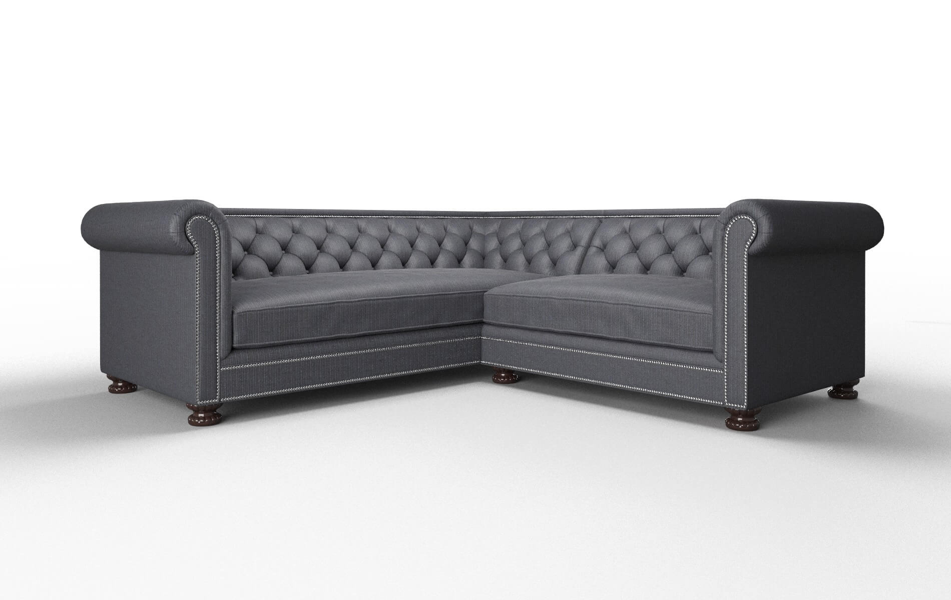 Athens Parker Midnight Sectional espresso legs 1