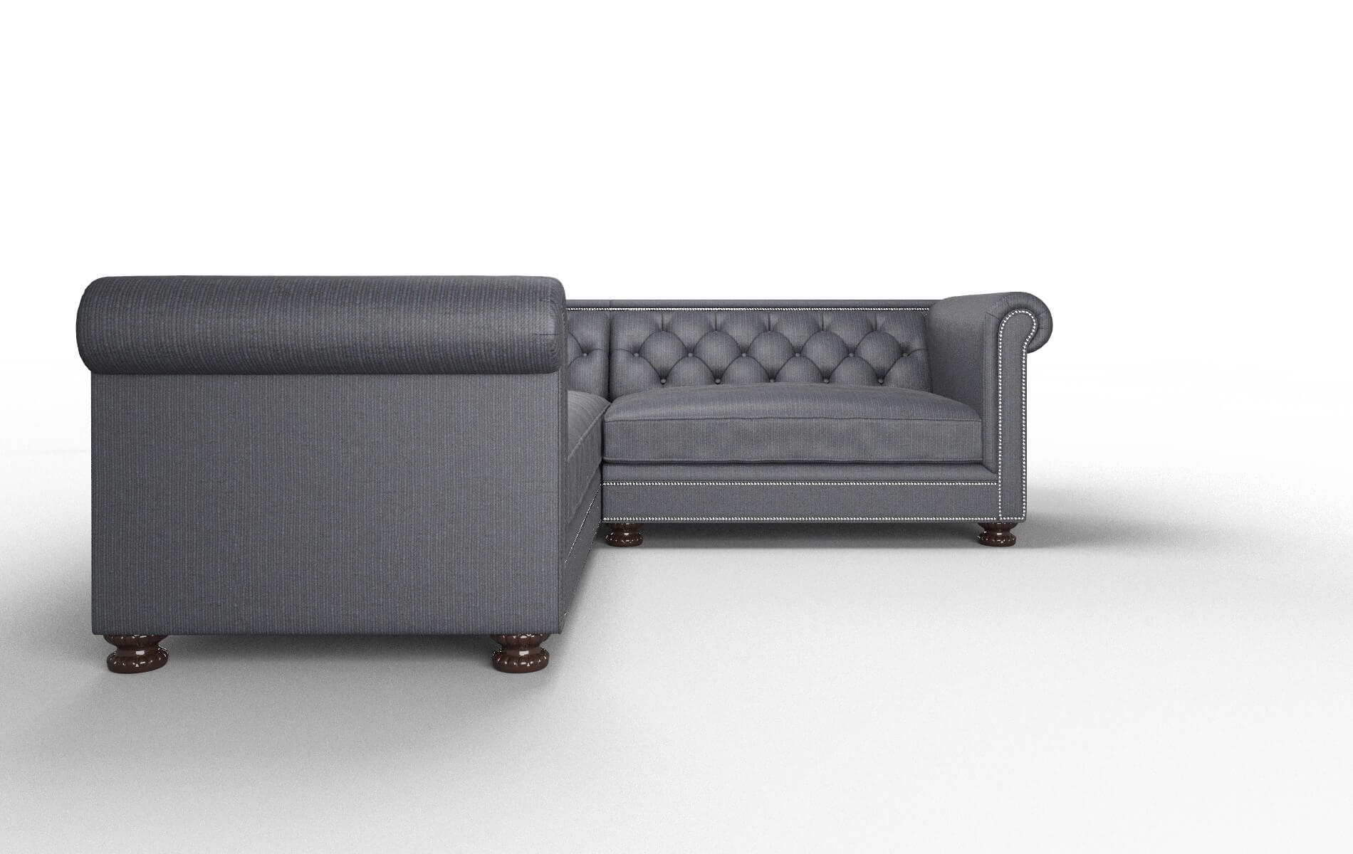Athens Parker Midnight Sectional espresso legs 2