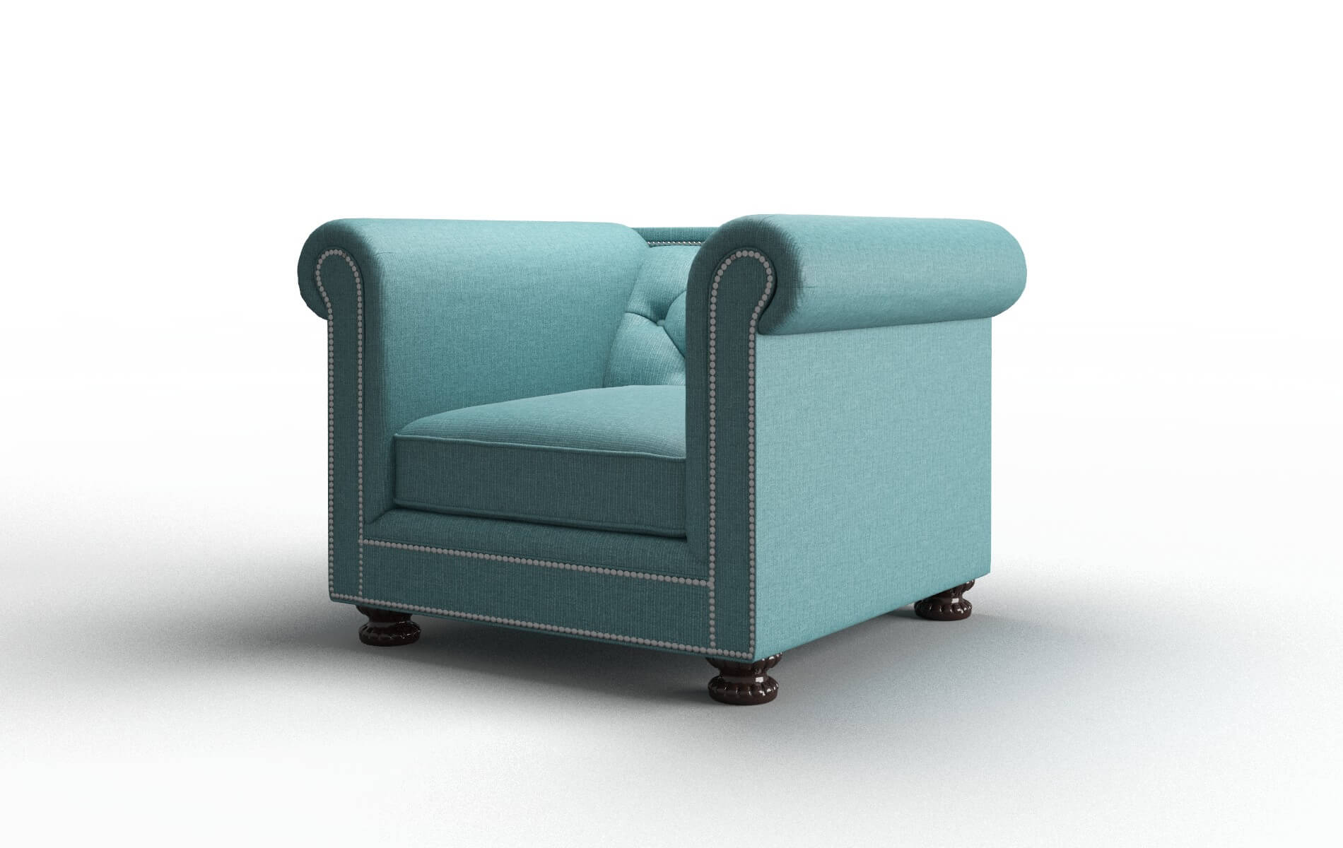 Athens Parker Turquoise Chair espresso legs 4