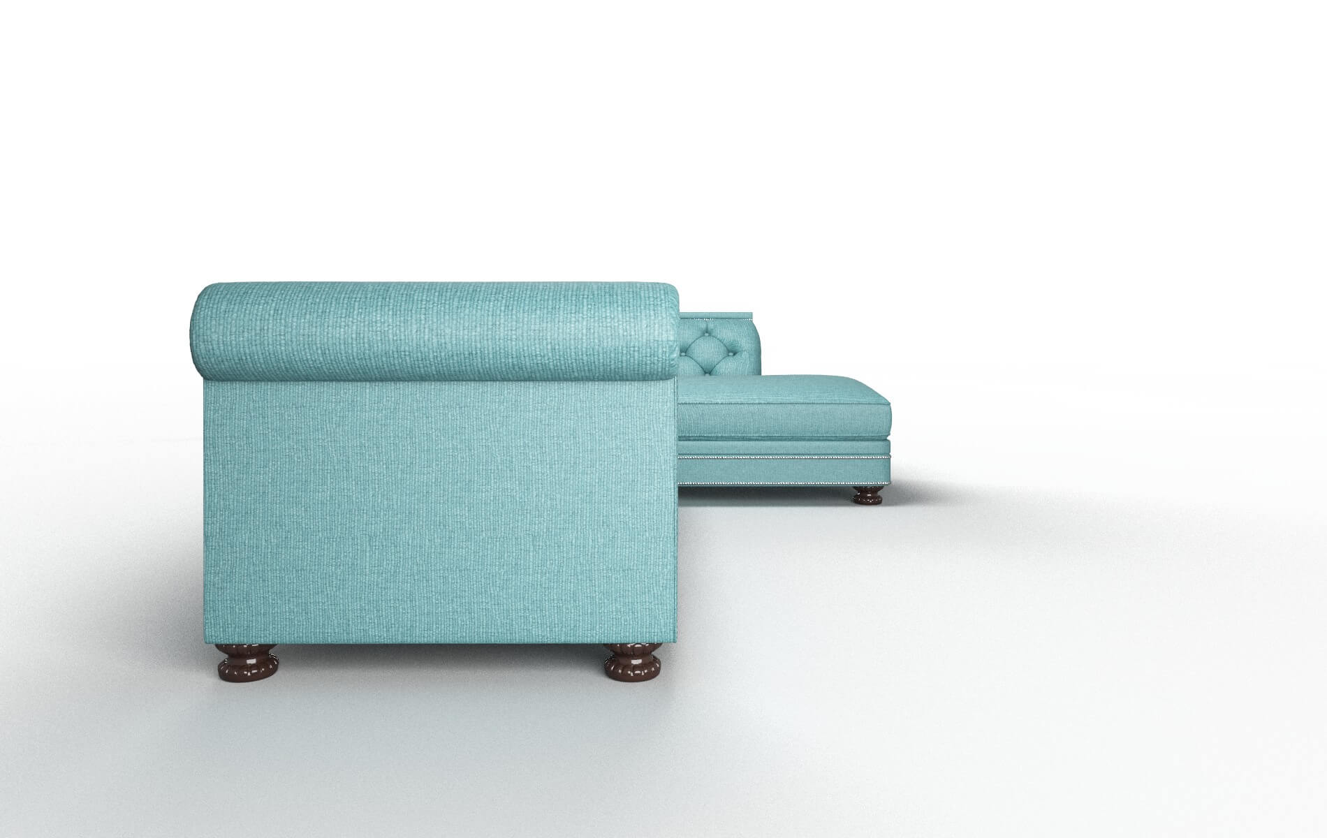 Athens Parker Turquoise Panel espresso legs 3