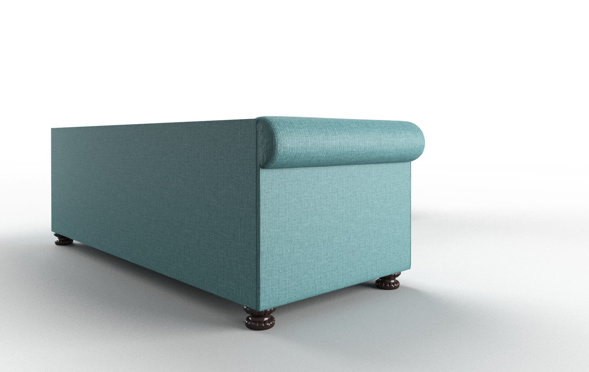 Athens Parker Turquoise Sectional espresso legs 3