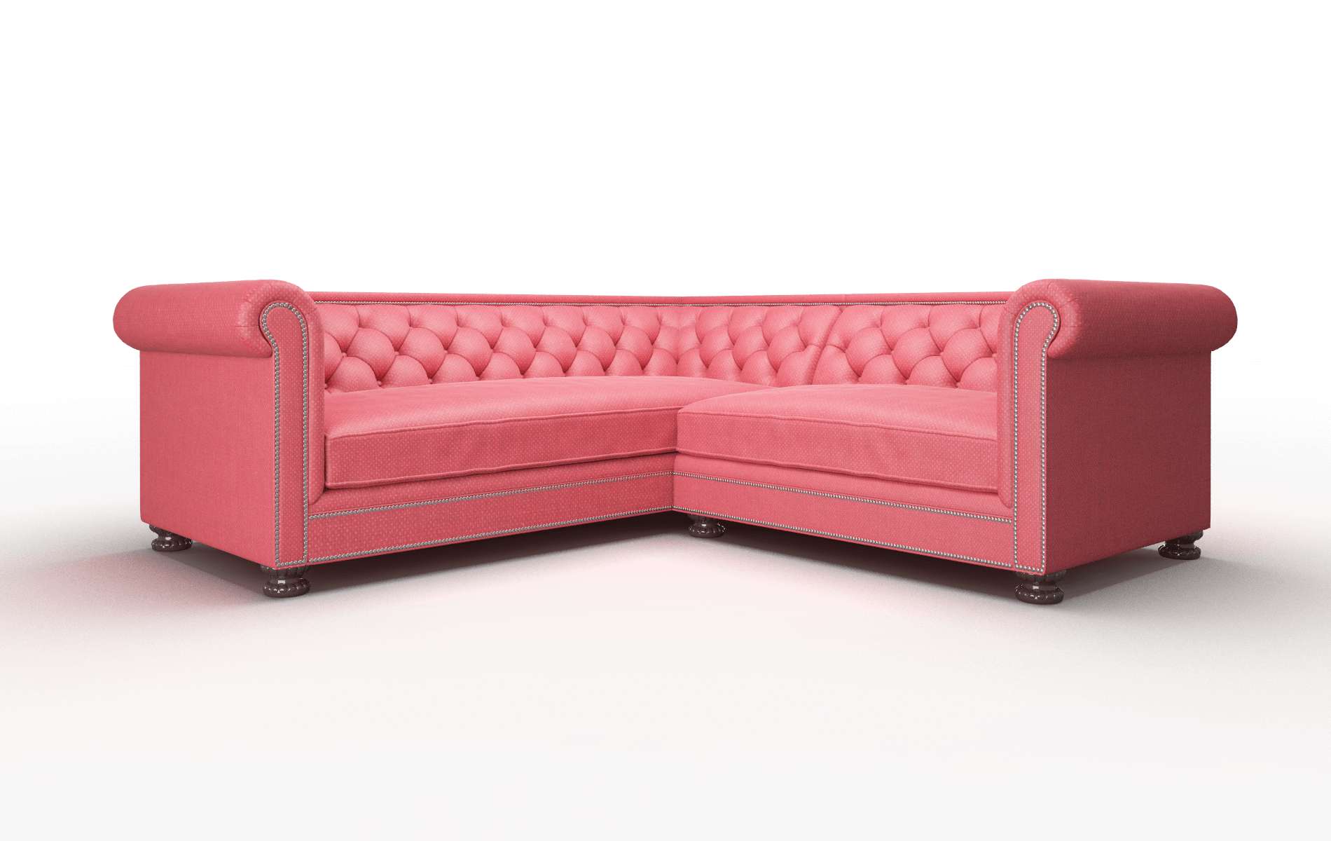 Athens Pauline Ruby Sectional espresso legs 1