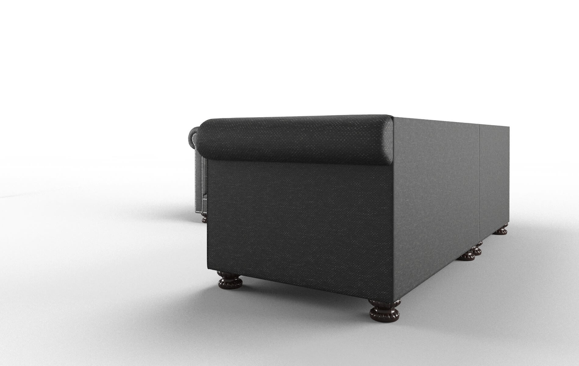 Athens Phoenix Charcoal Sectional espresso legs 4