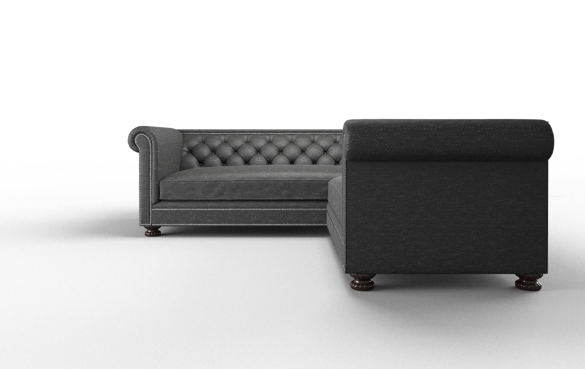 Athens Phoenix Charcoal Sectional espresso legs 5