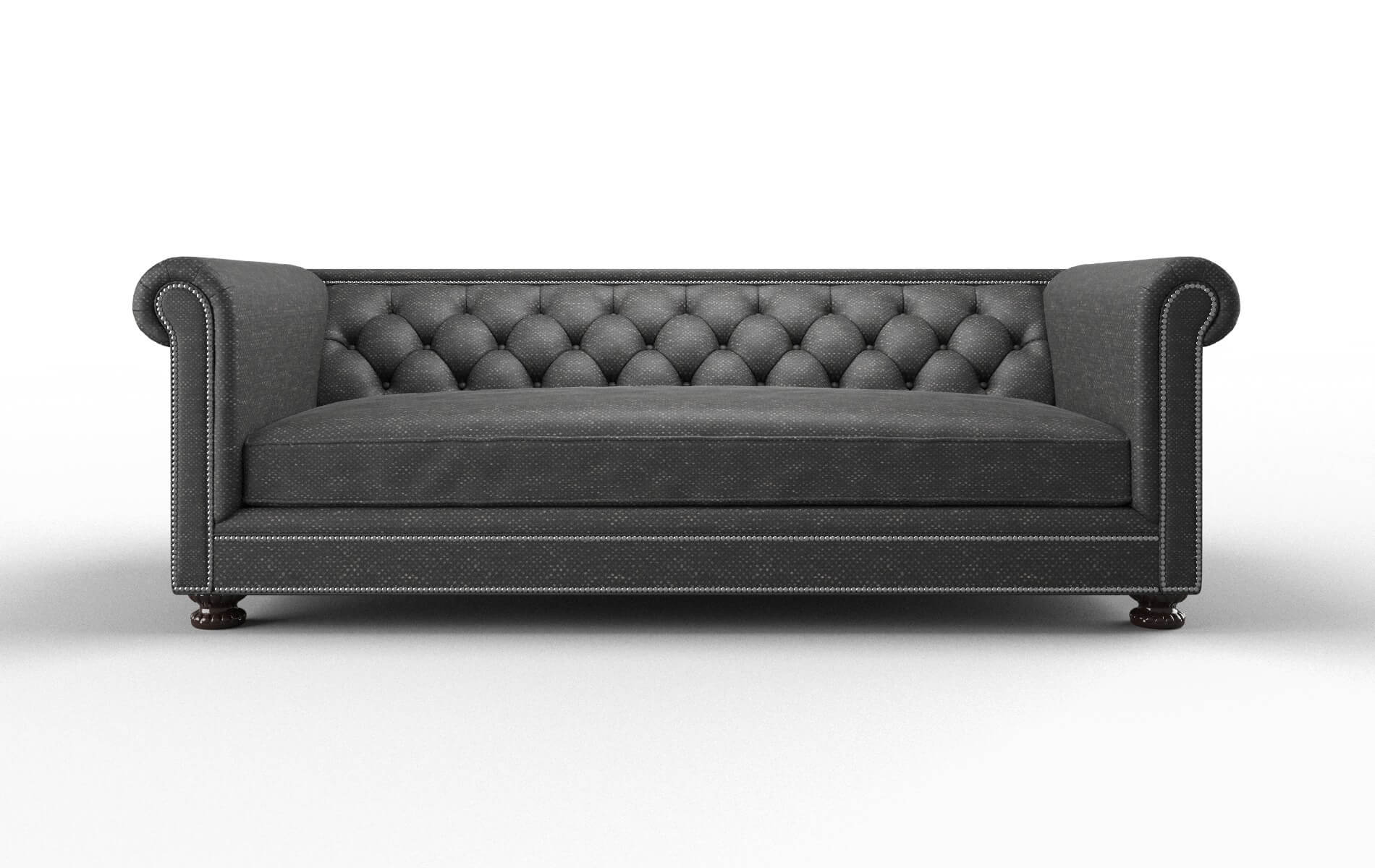 Athens Phoenix Charcoal Sofa espresso legs